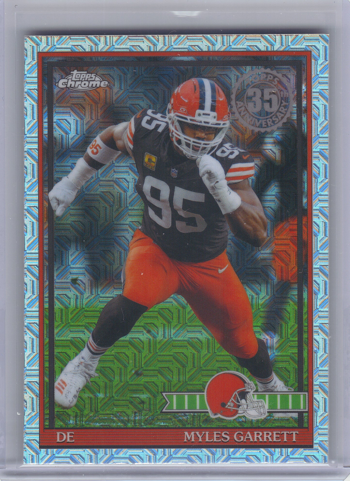 2026 Topps Flagship #91TC-26 Myles Garrett 1991 Topps Flagship Football Chrome Mojo Chrome Cleveland Browns