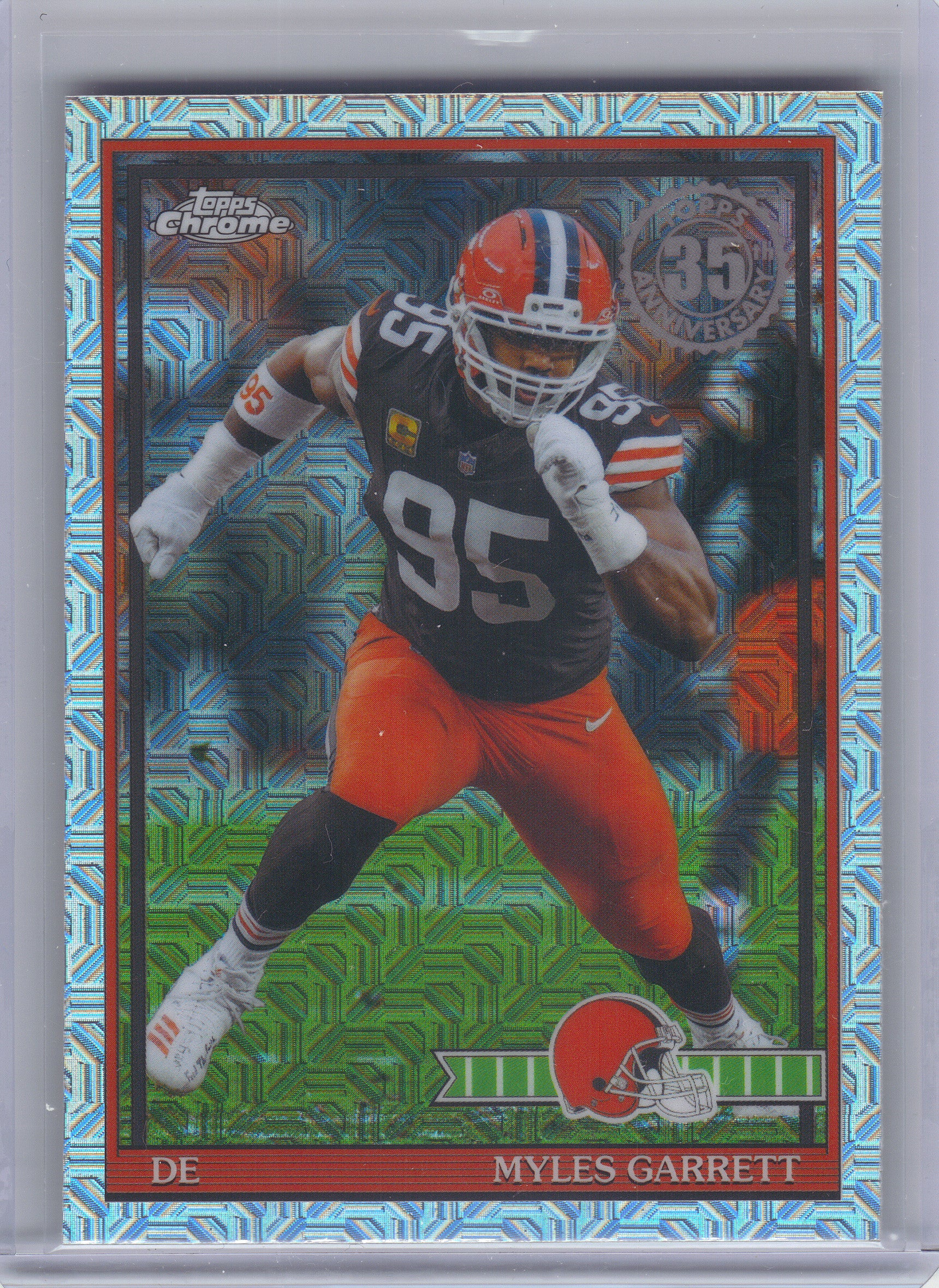 2026 Topps Flagship #91TC-26 Myles Garrett 1991 Topps Flagship Football Chrome Mojo Chrome Cleveland Browns