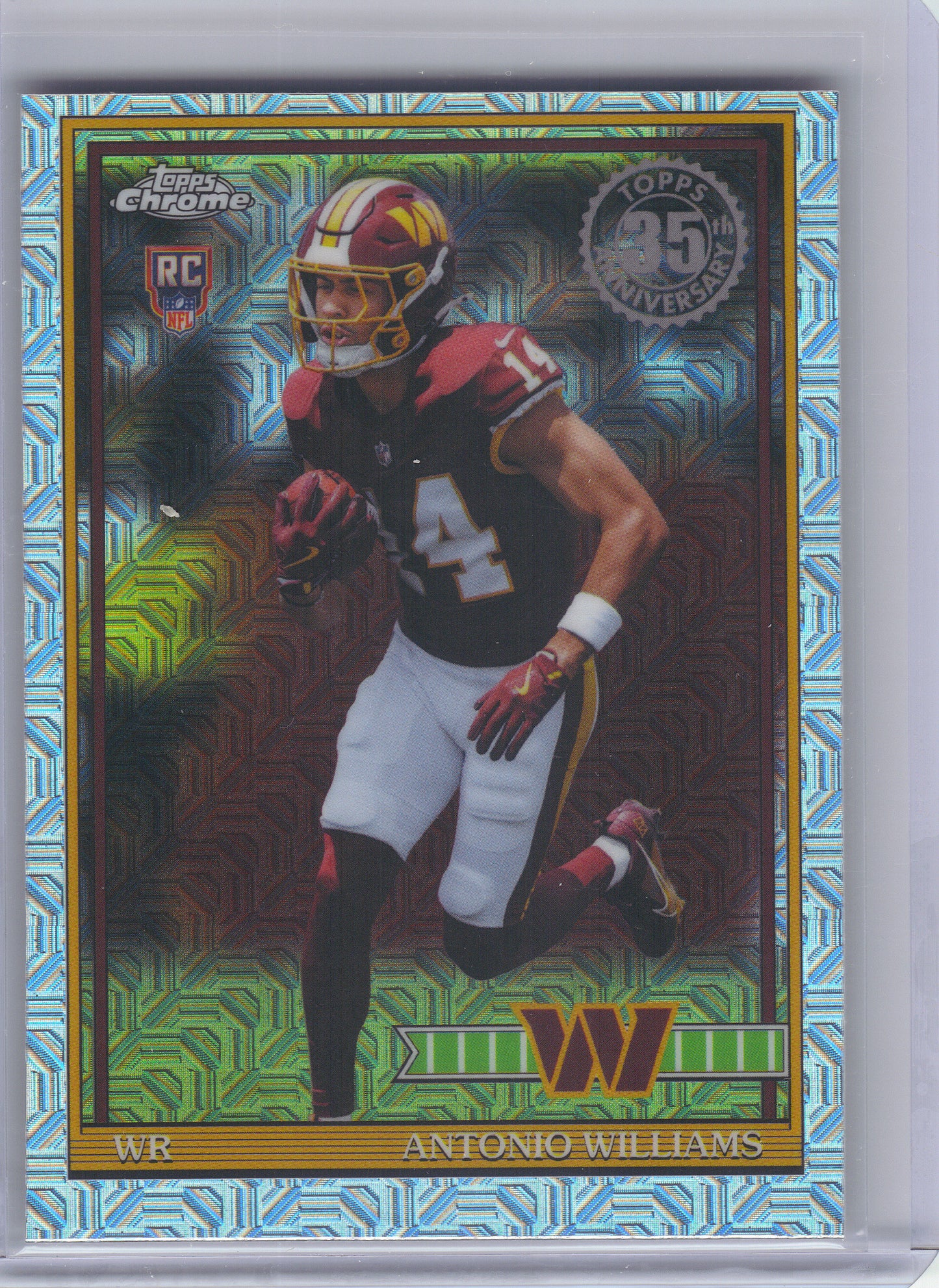 2026 Topps Flagship #91TRC-28 Antonio Williams 1991 Topps Flagship Football Rookies Chrome Mojo Chrome Washington Commanders