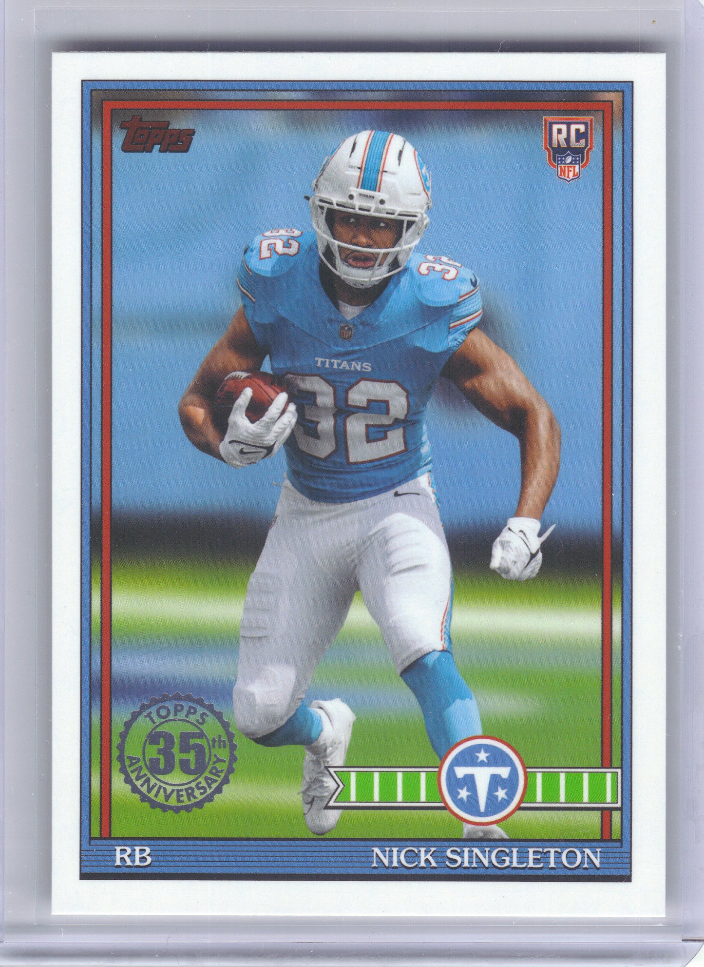 2026 Topps Flagship #91TR-14 Nick Singleton 1991 Topps Flagship Football Rookies Tennessee Titans