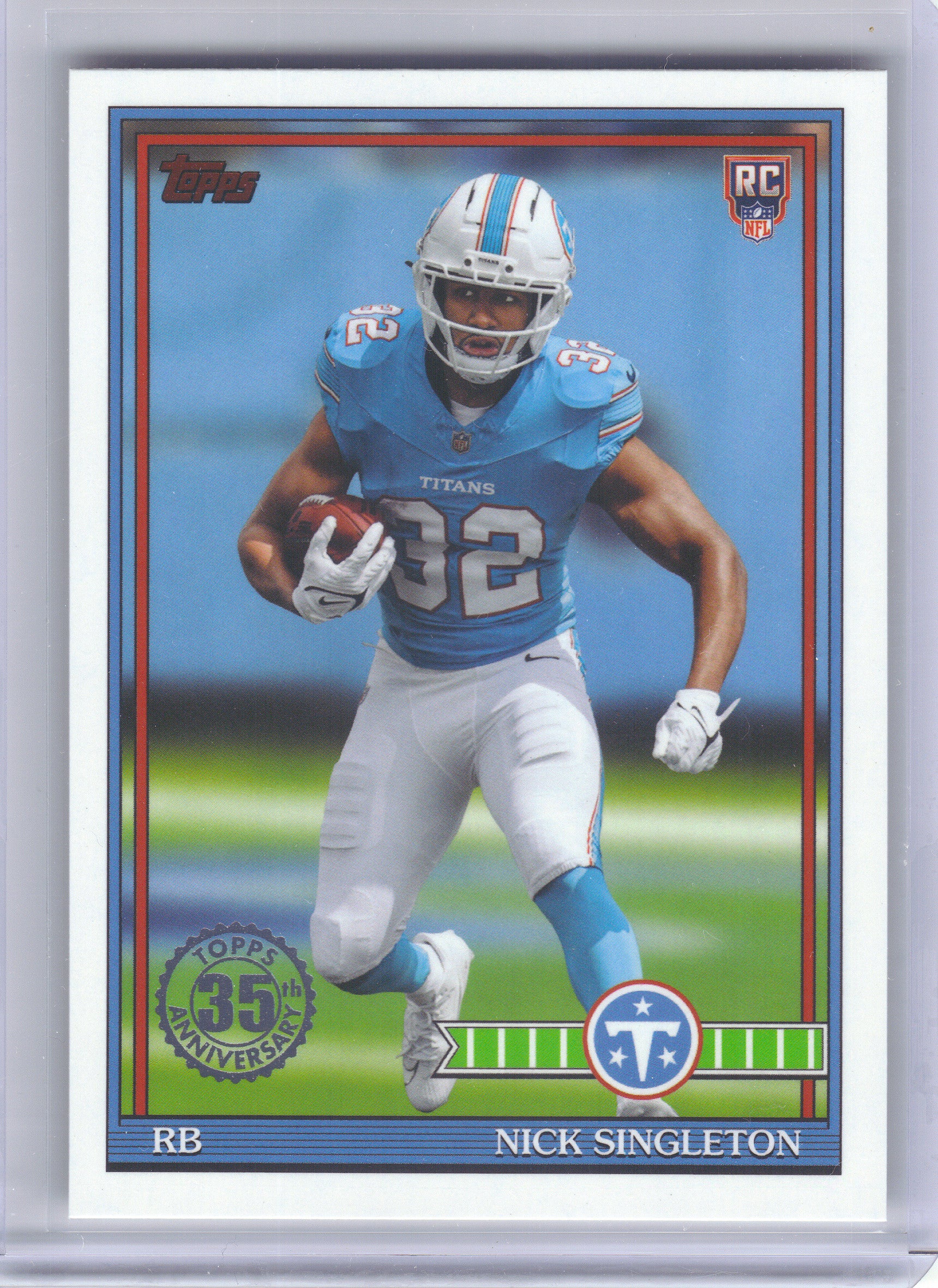 2026 Topps Flagship #91TR-14 Nick Singleton 1991 Topps Flagship Football Rookies Tennessee Titans