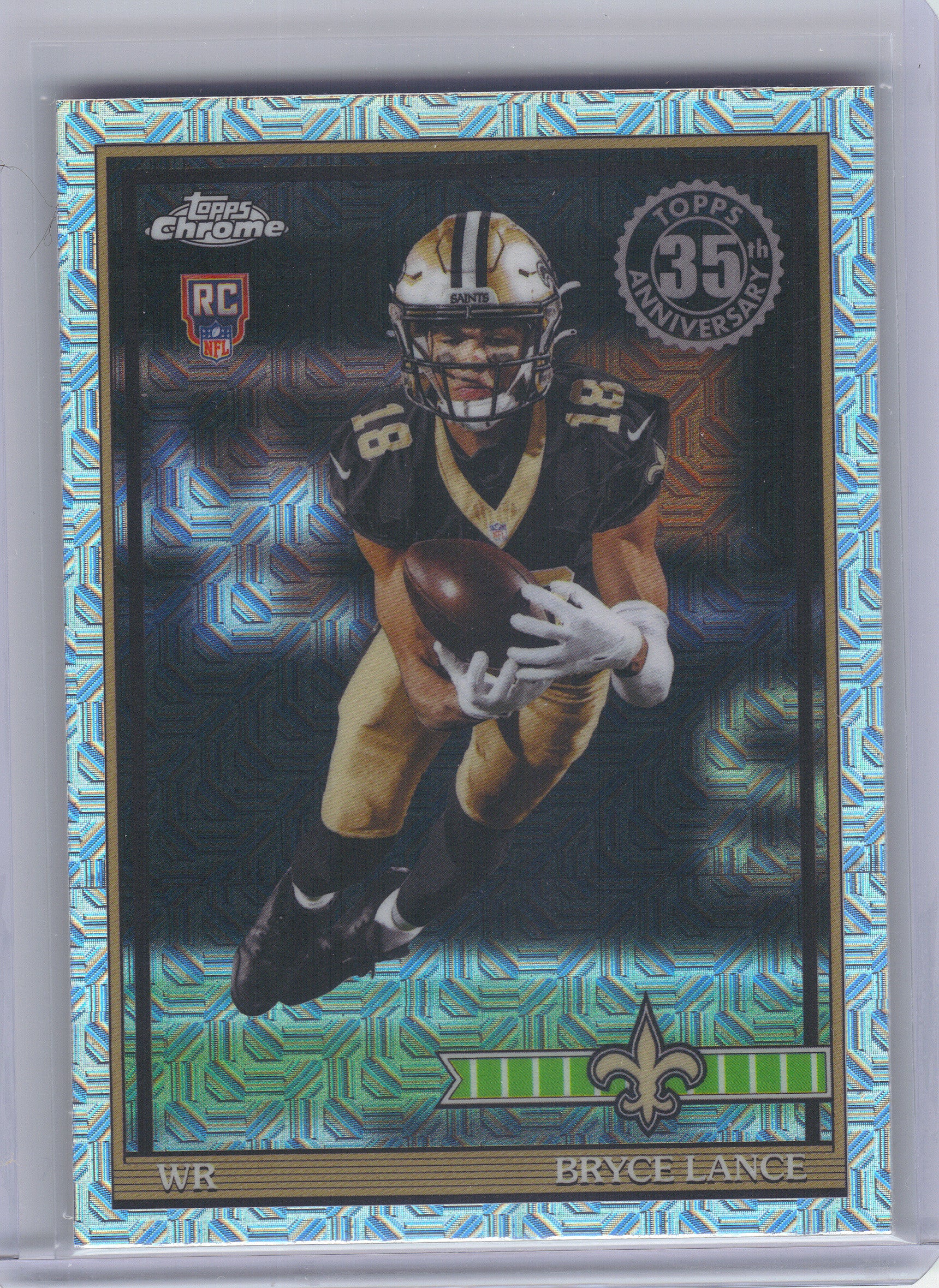 2026 Topps Flagship #91TRC-32 Bryce Lance 1991 Topps Flagship Football Rookies Chrome Mojo Chrome New Orleans Saints