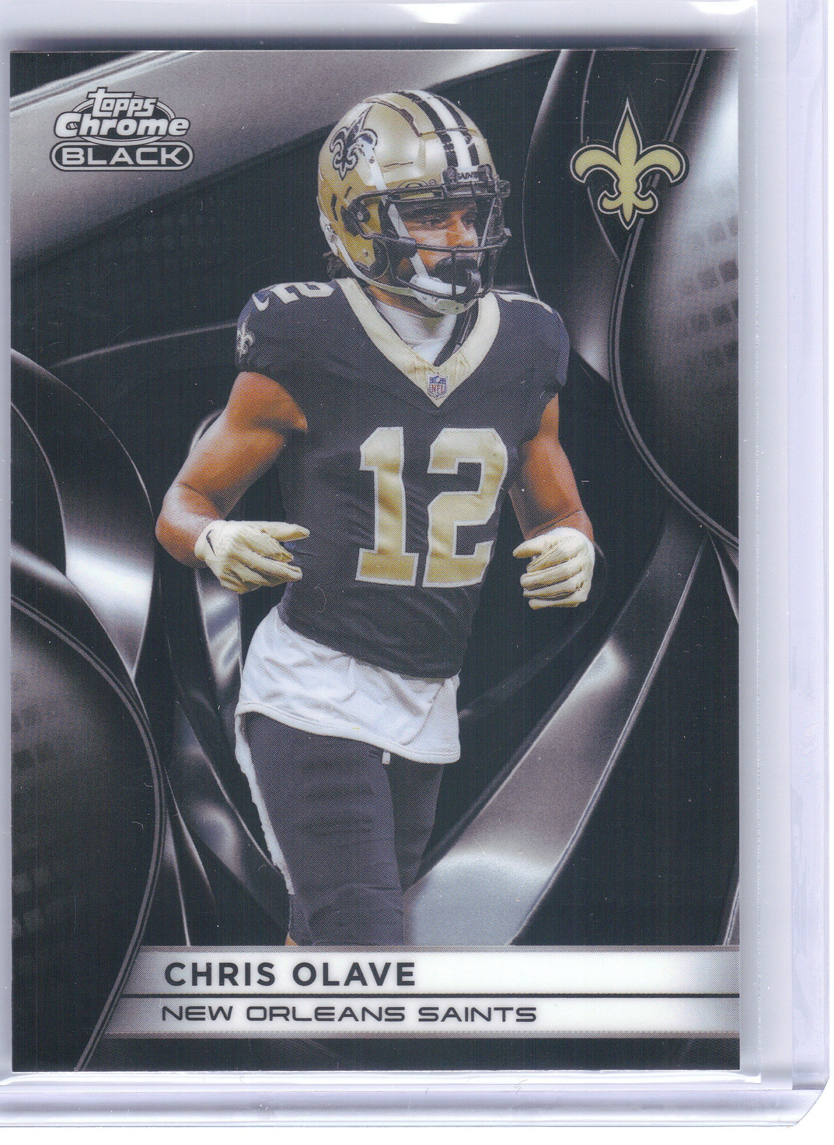 2025 Topps Chrome Black #72 Chris Olave New Orleans Saints