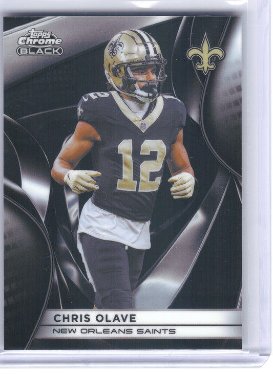 2025 Topps Chrome Black #72 Chris Olave New Orleans Saints