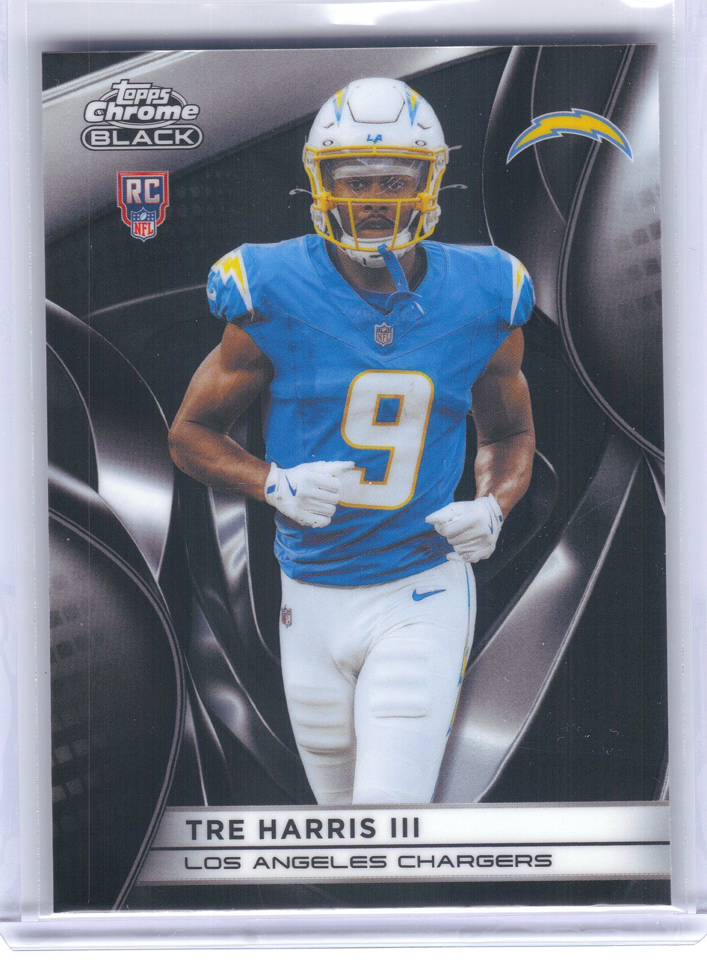 2025 Topps Chrome Black #128 Tre Harris III Los Angeles Chargers RC