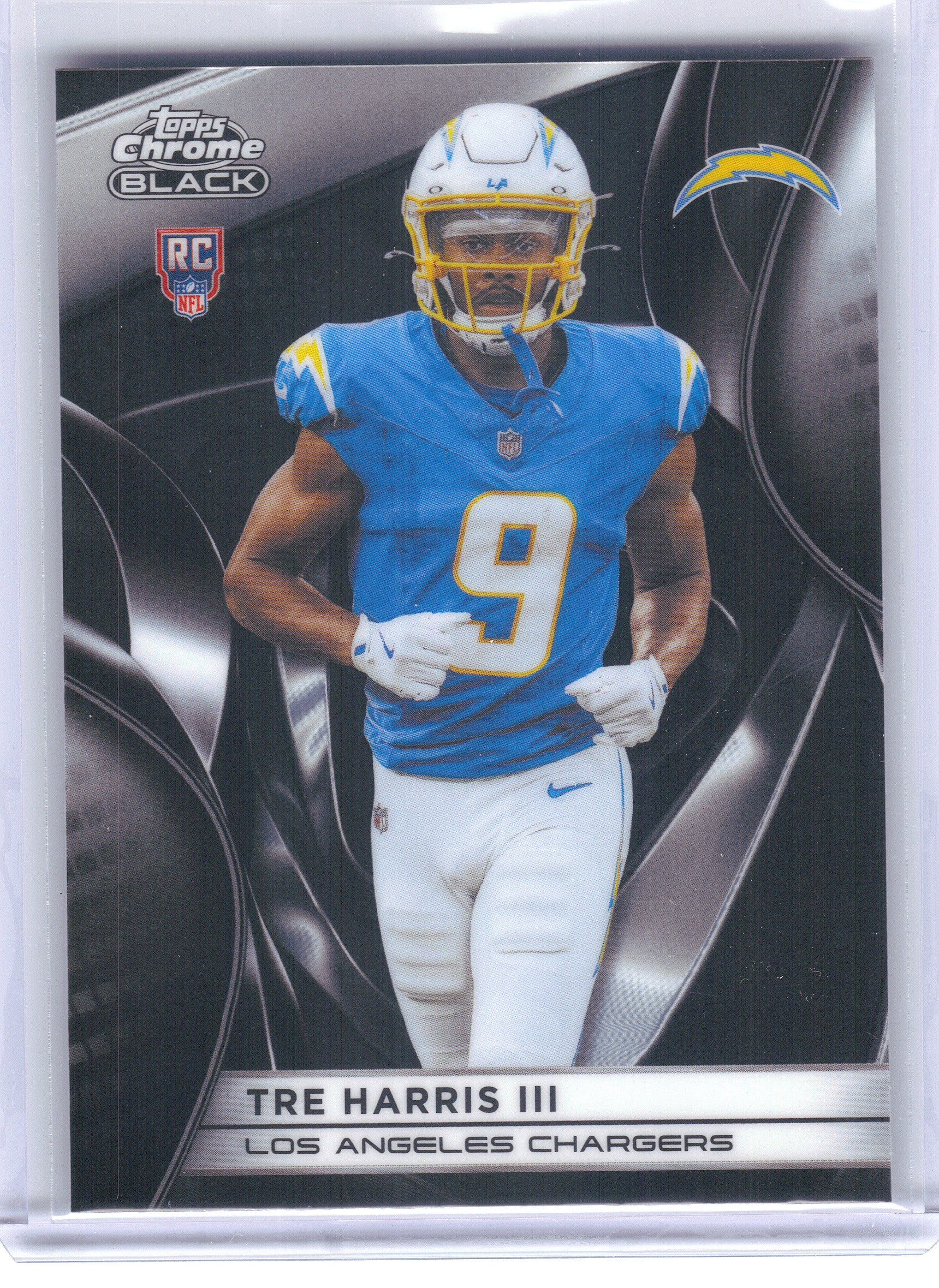 2025 Topps Chrome Black #128 Tre Harris III Los Angeles Chargers RC