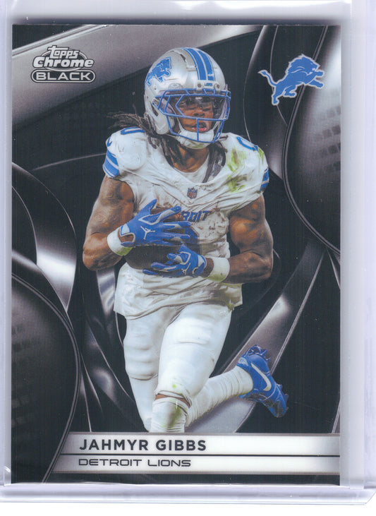 2025 Topps Chrome Black #37 Jahmyr Gibbs Detroit Lions