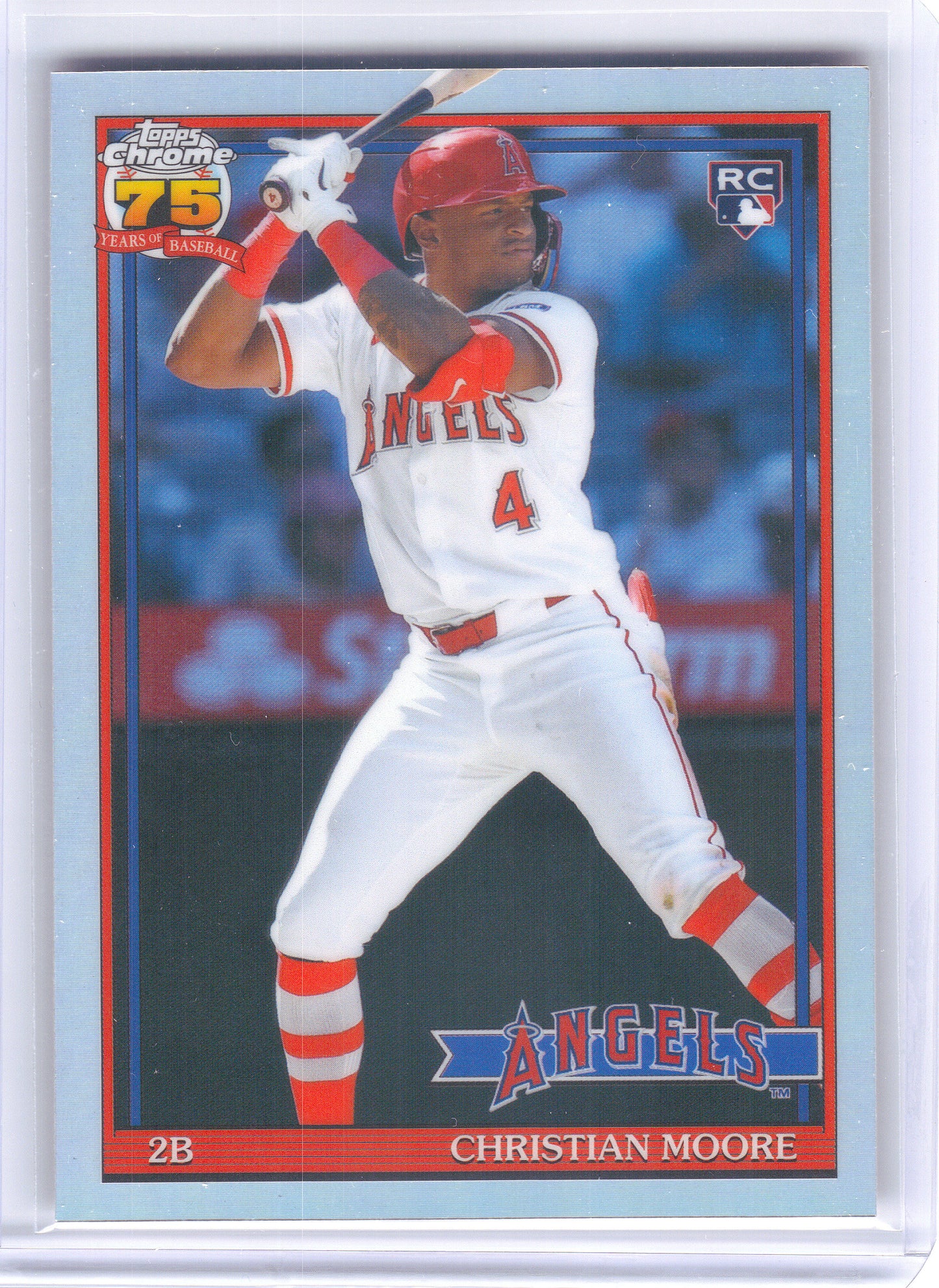 2026 Topps Chrome #91CB-26 Christian Moore 1991 Topps Baseball 35th Anniversary Los Angeles Angels