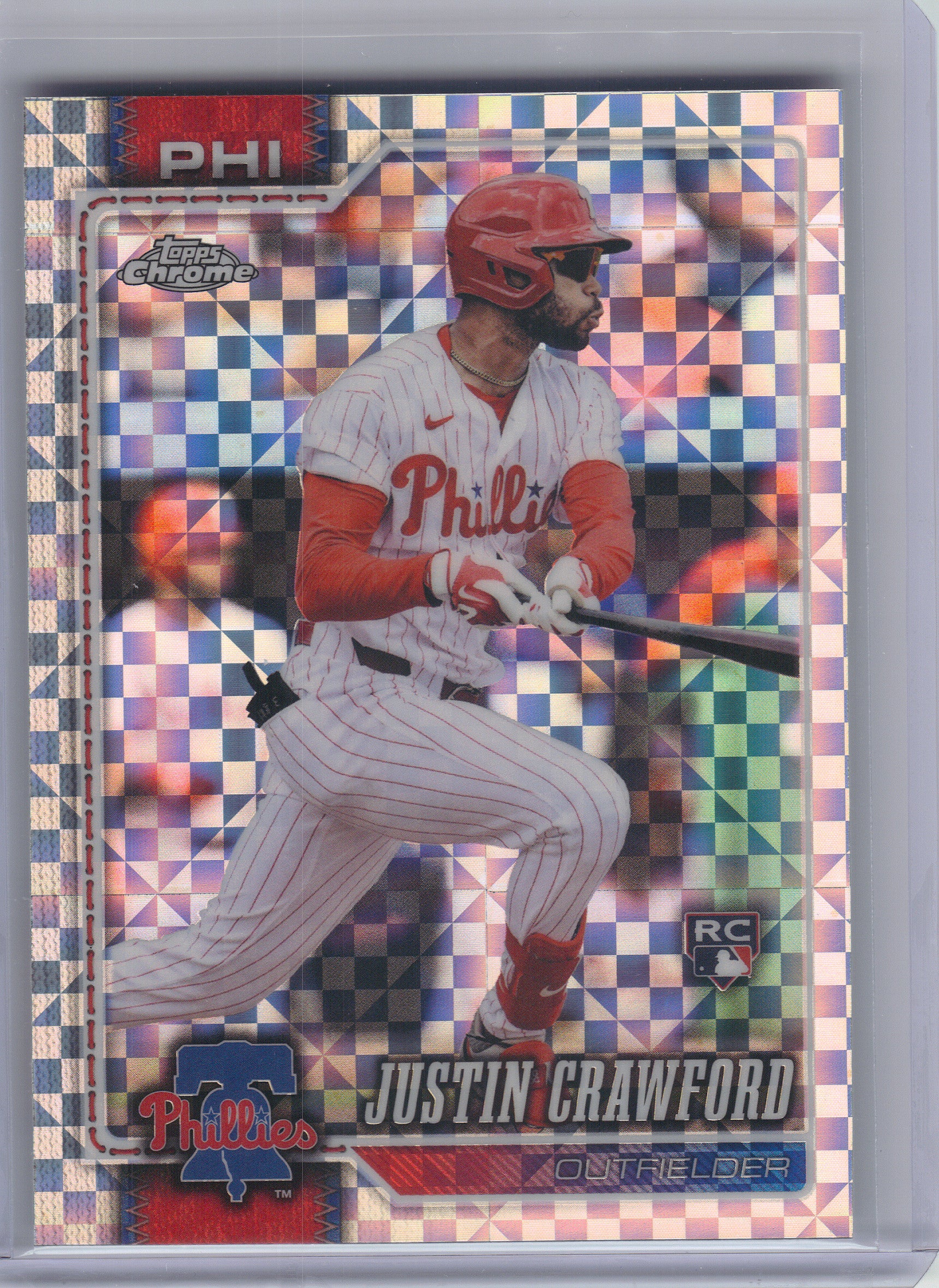 2026 Topps Chrome #73 Justin Crawford X-Fractors Philadelphia Phillies RC