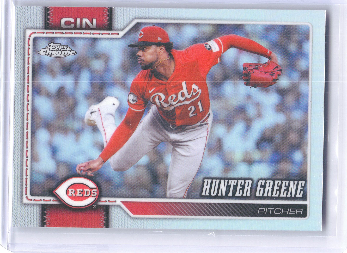 2026 Topps Chrome #135 Hunter Greene Refractors Cincinnati Reds