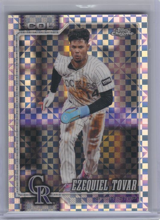 2026 Topps Chrome #8 Ezequiel Tovar X-Fractors Colorado Rockies