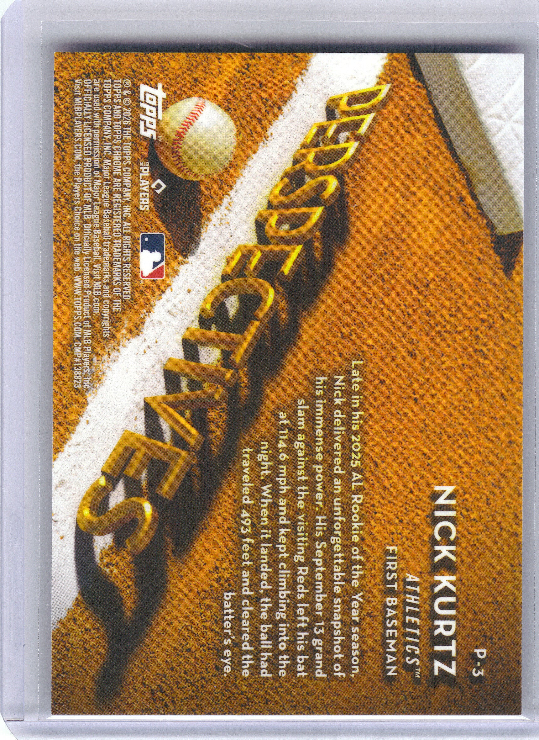 2026 Topps Chrome #P-3 Nick Kurtz Perspectives Athletics