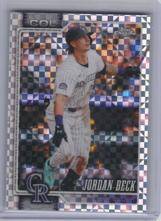 2026 Topps Chrome #226 Jordan Beck X-Fractors Colorado Rockies