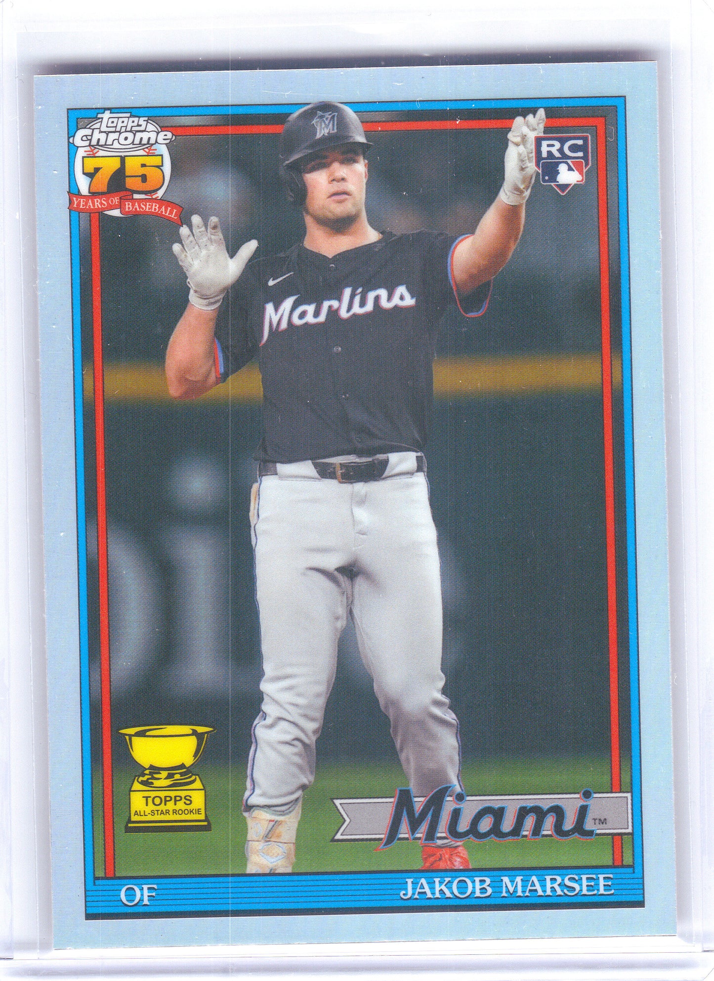 2026 Topps Chrome #91CB-28 Jakob Marsee 1991 Topps Baseball 35th Anniversary Miami Marlins
