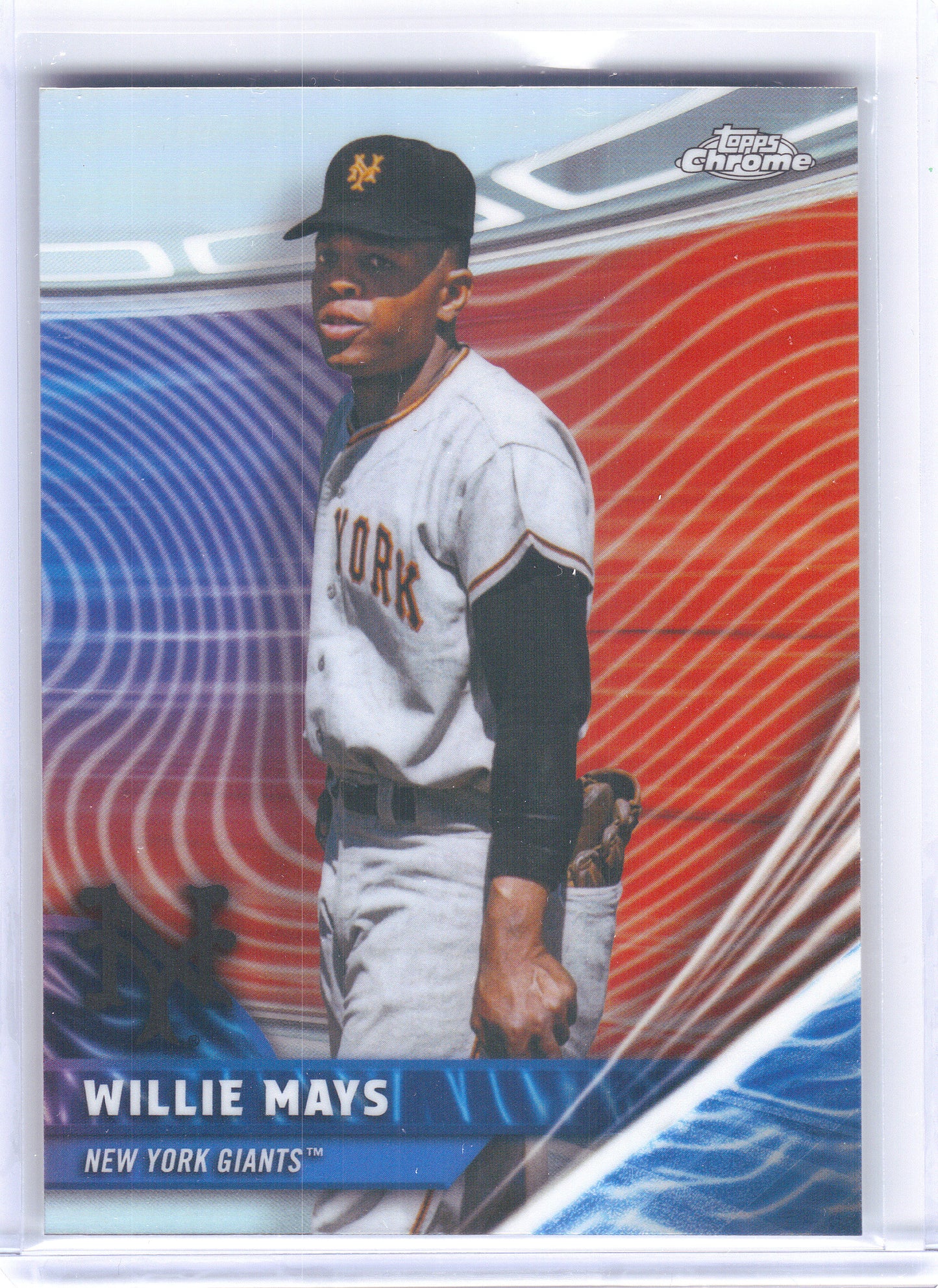 2026 Topps Chrome #RVA-5 Willie Mays Chrome Rivals Away New York Giants