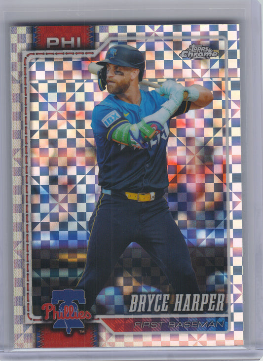 2026 Topps Chrome #244 Bryce Harper X-Fractors Philadelphia Phillies