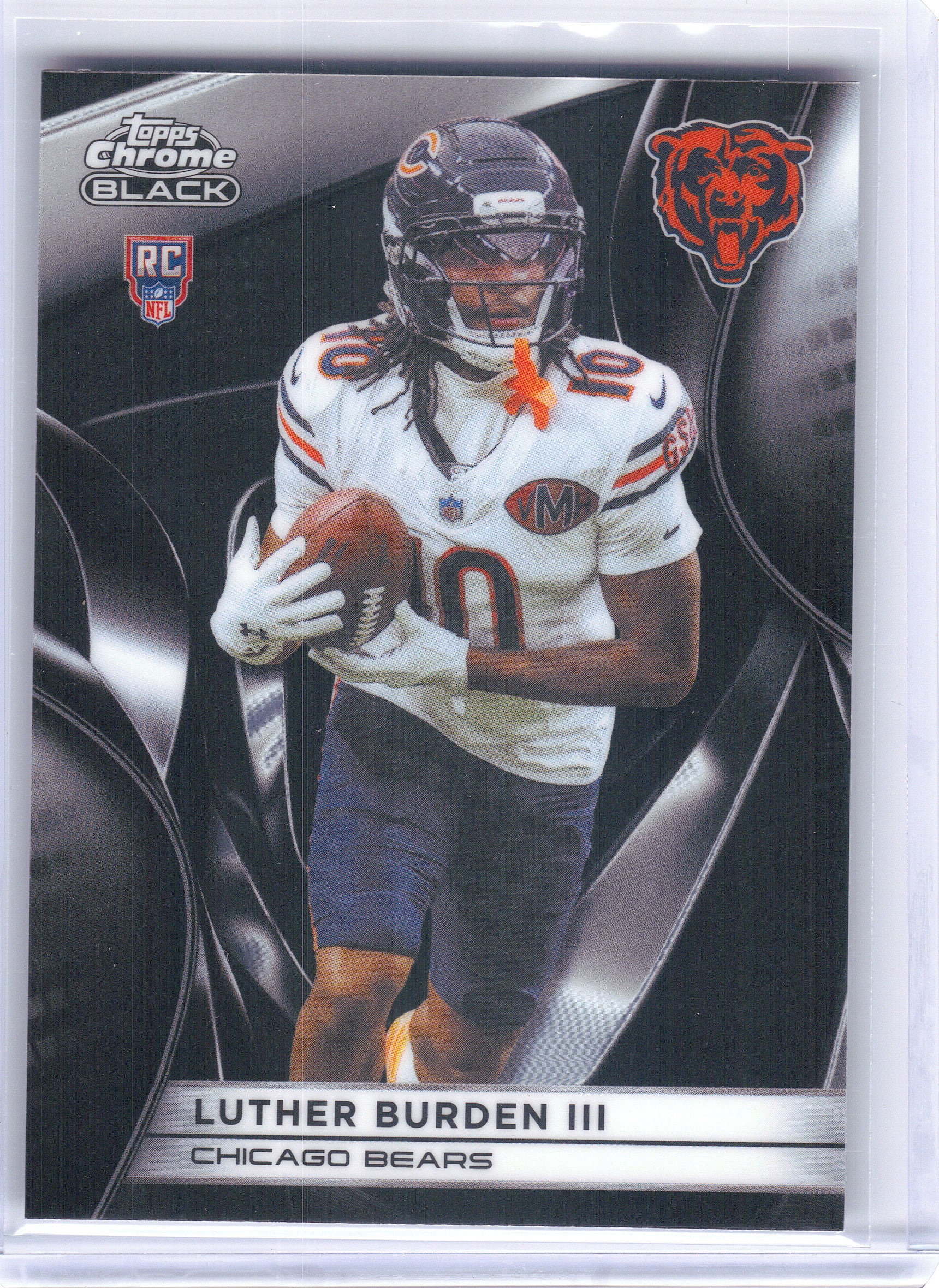 2025 Topps Chrome Black #107 Luther Burden III Chicago Bears RC