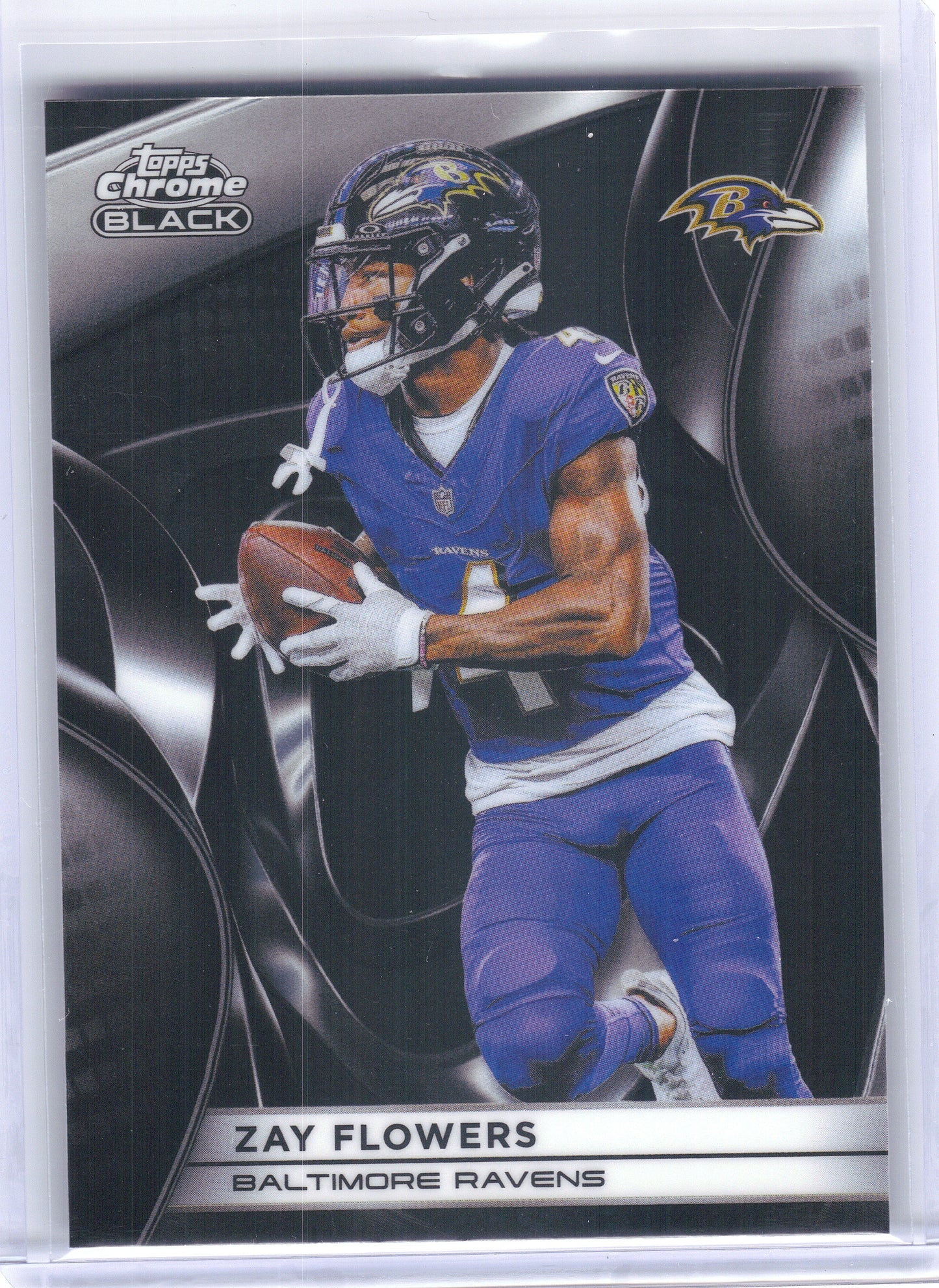 2025 Topps Chrome Black #10 Zay Flowers Baltimore Ravens