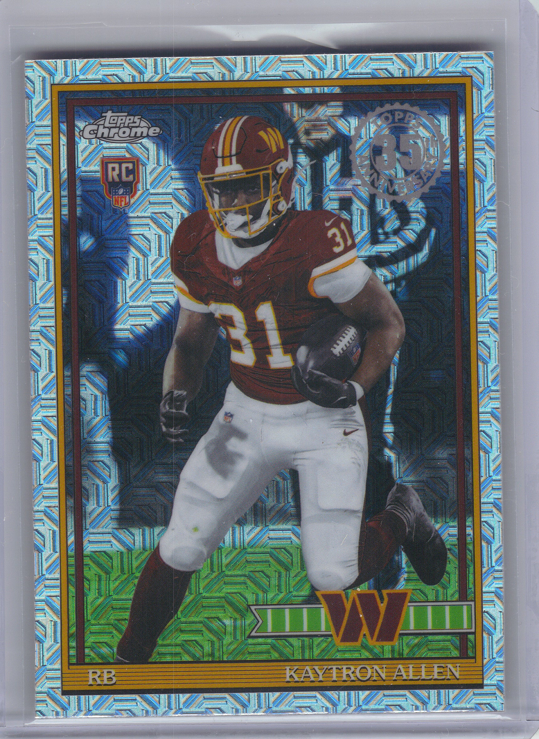 2026 Topps Flagship #91TRC-15 Kaytron Allen 1991 Topps Football Rookies Chrome Washington Commanders