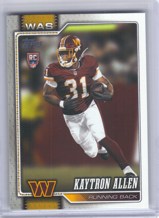 2026 Topps Flagship #315 Kaytron Allen Washington Commanders RC