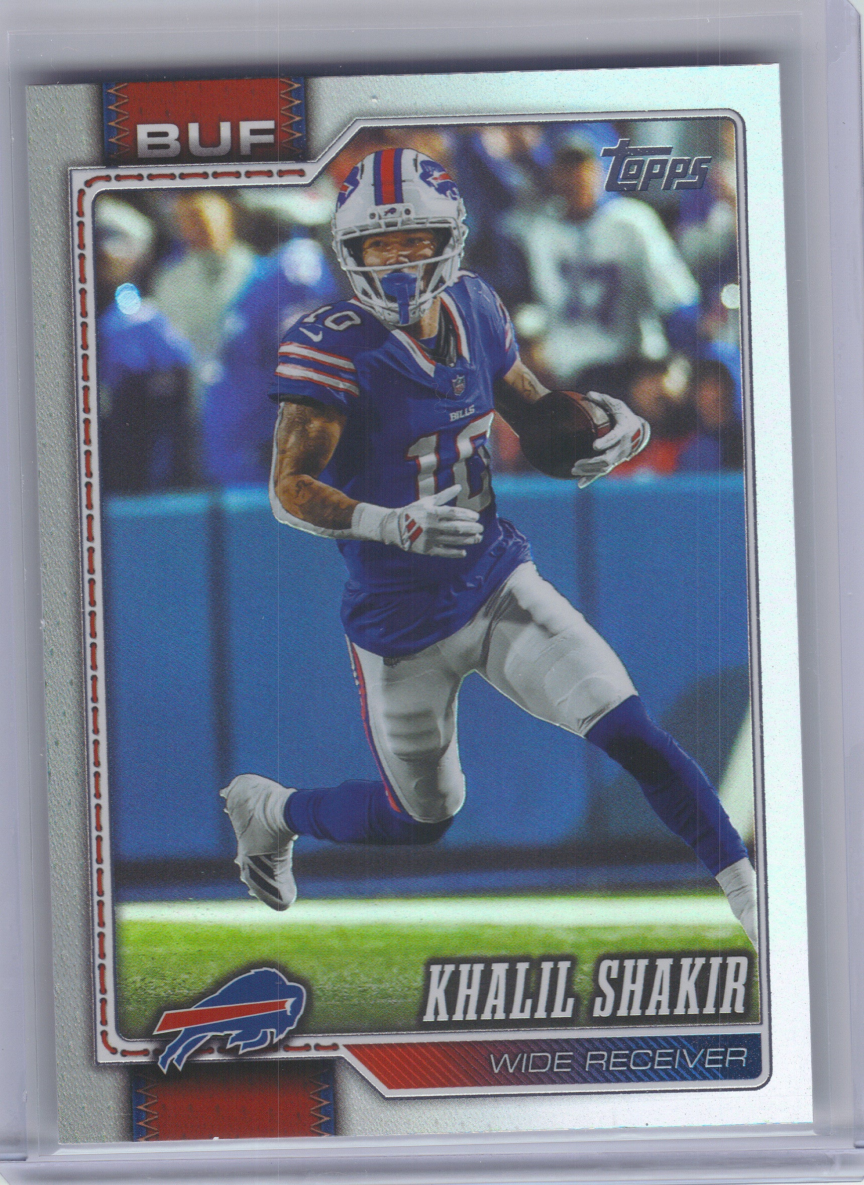 2026 Topps Flagship #21 Khalil Shakir Holo Foil Buffalo Bills