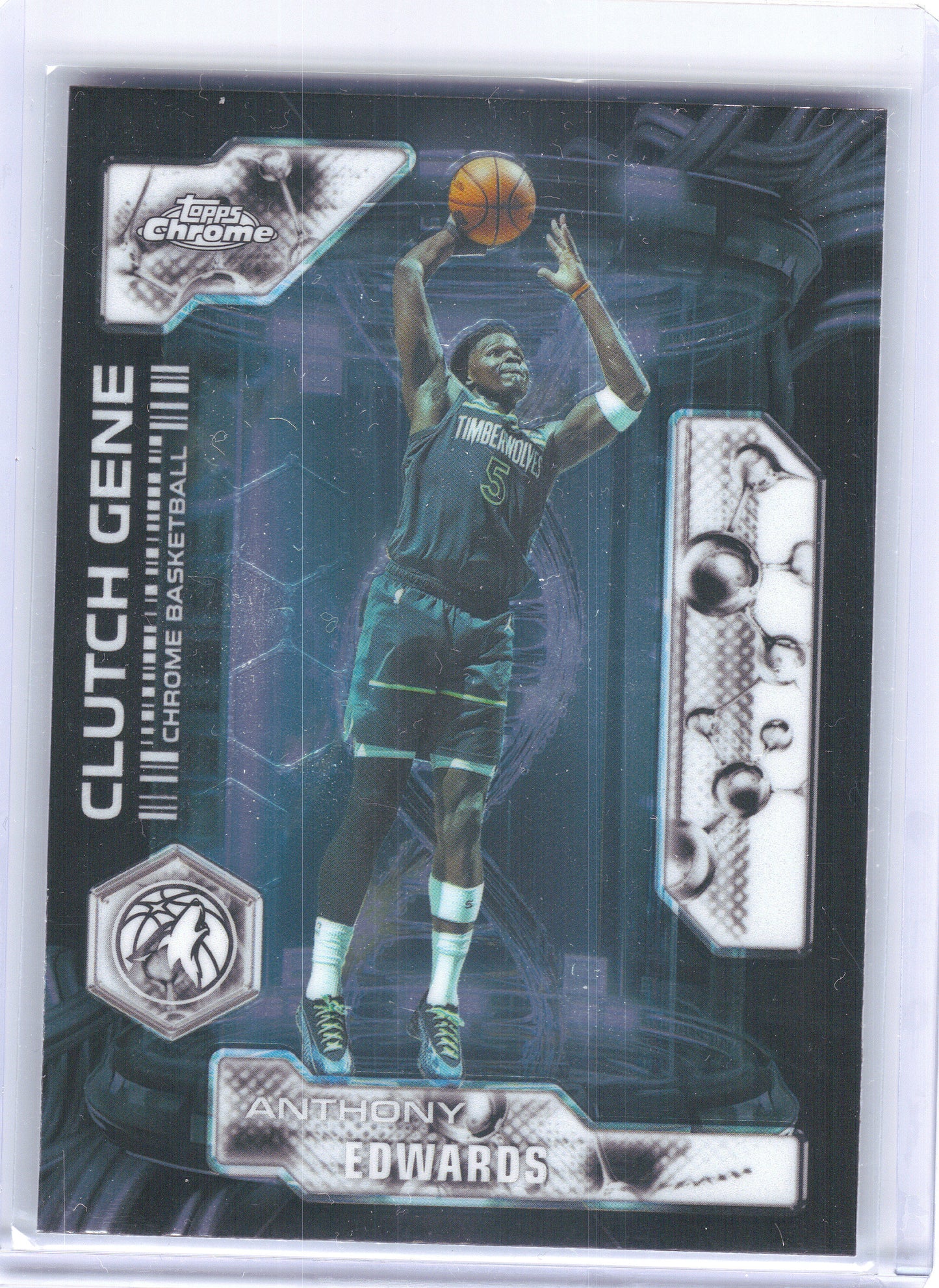 2025-26 Topps Chrome Update #CG-6 Anthony Edwards Clutch Gene Minnesota Timberwolves