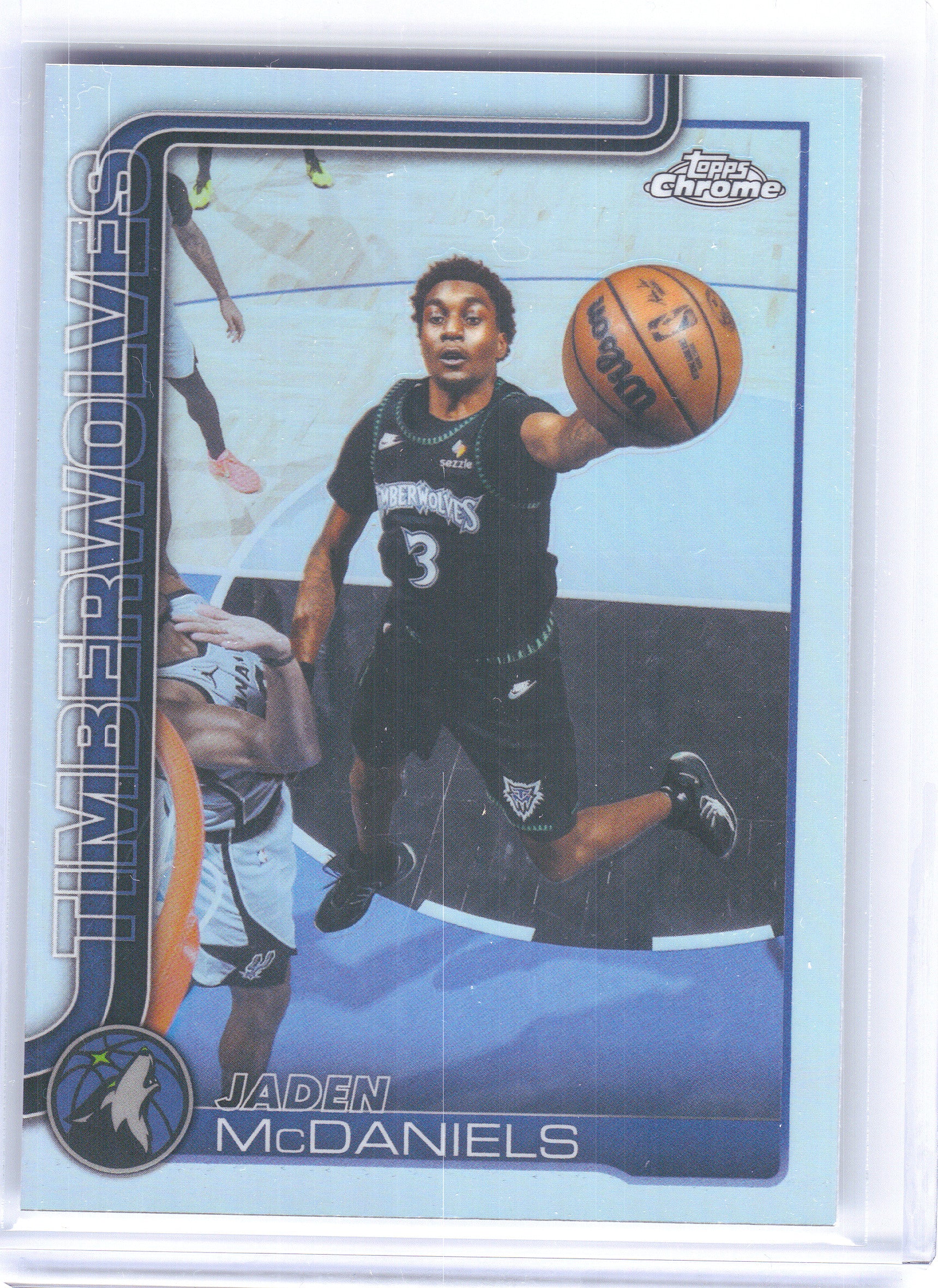 2025-26 Topps Chrome Update #126 Jaden McDaniels Refractor Minnesota Timberwolves