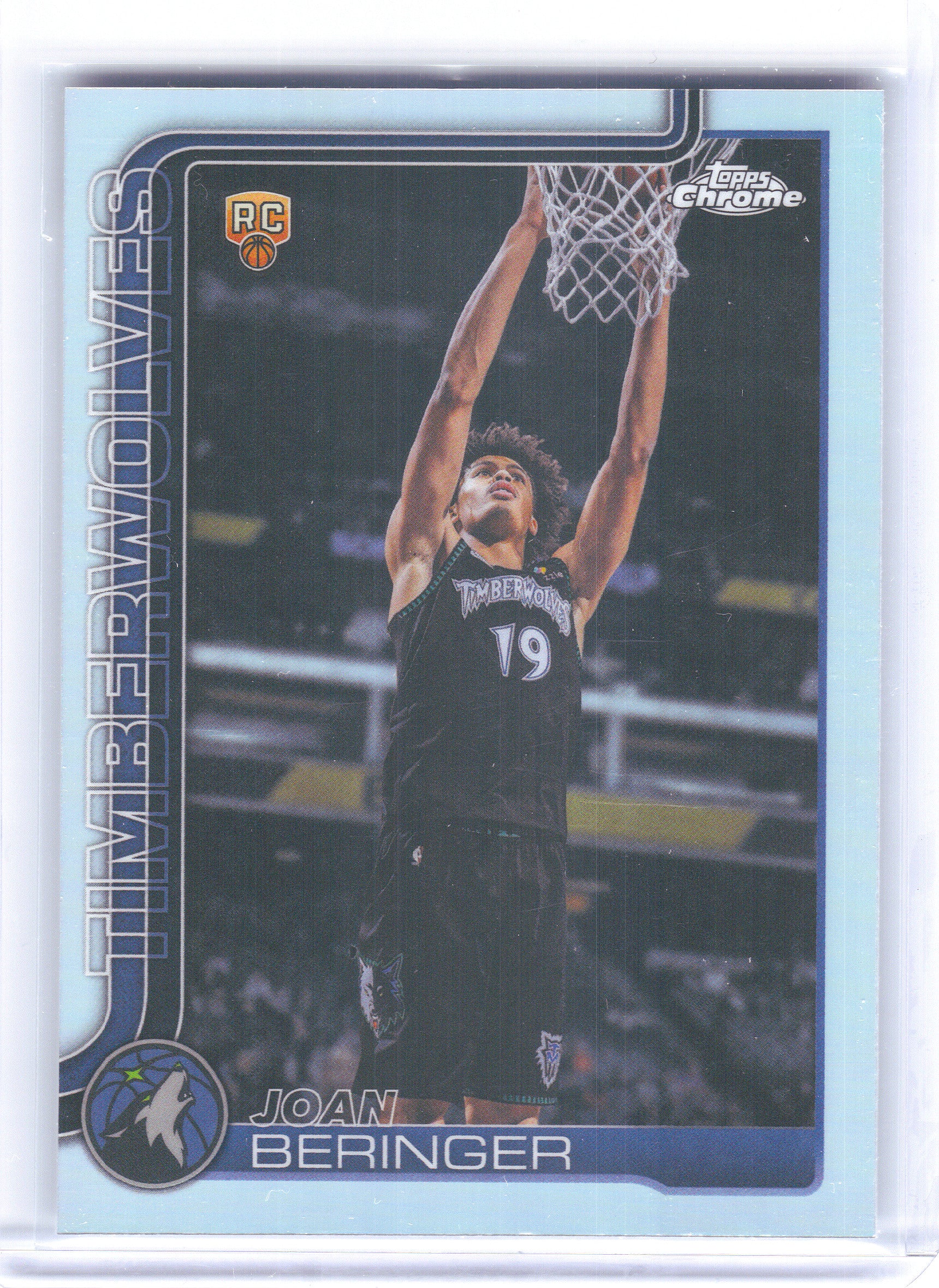 2025-26 Topps Chrome Update #167 Joan Beringer Refractor Minnesota Timberwolves RC