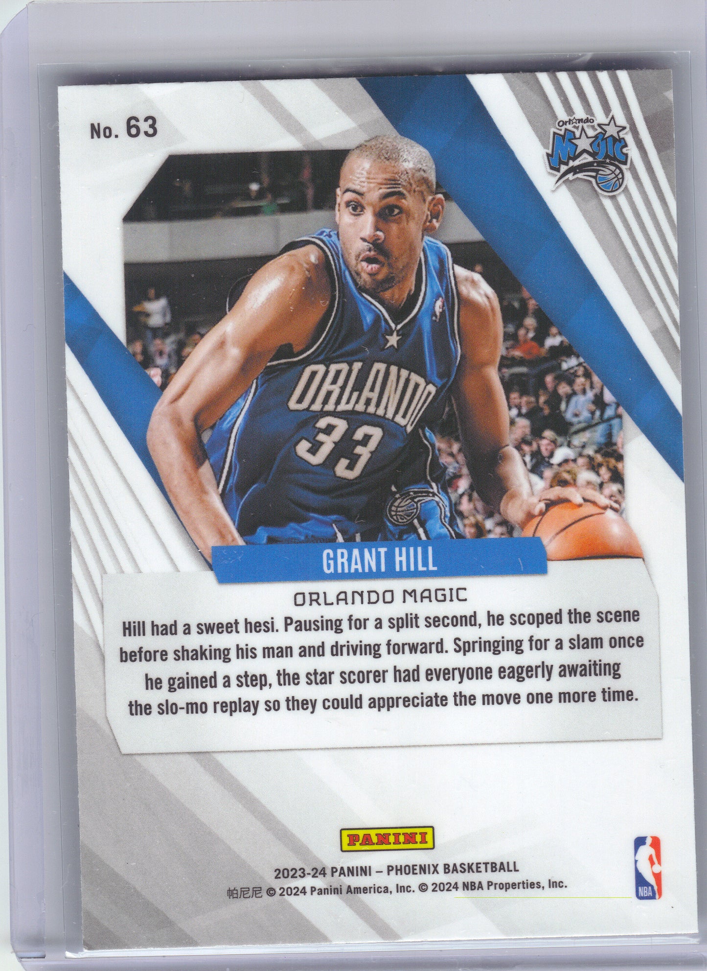 2023-24 Panini Phoenix #63 Grant Hill Orlando Magic