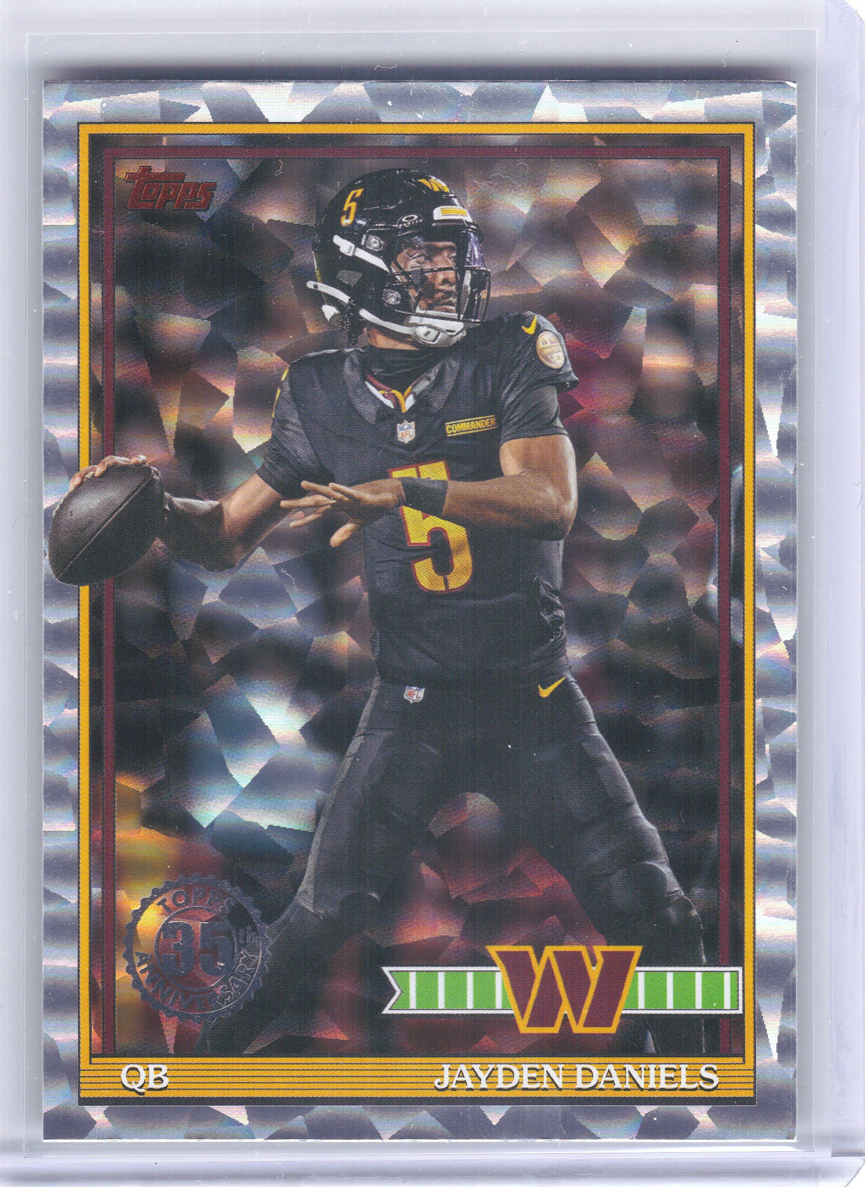2026 Topps Flagship #91TF-44 Jayden Daniels 1991 Topps Football Crackle Washington Commanders