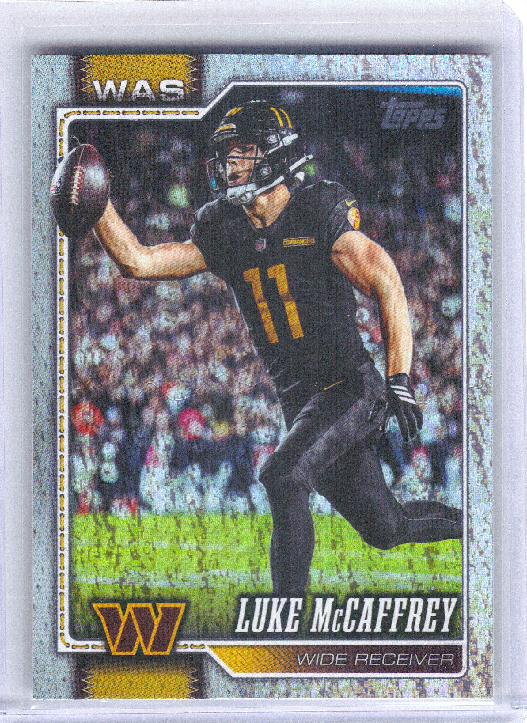 2026 Topps Flagship #198 Luke McCaffrey Sandglitter Washington Commanders