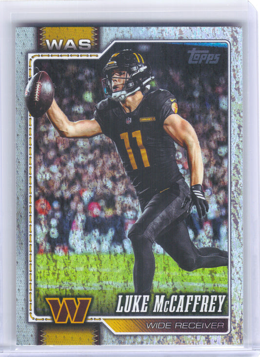 2026 Topps Flagship #198 Luke McCaffrey Sandglitter Washington Commanders