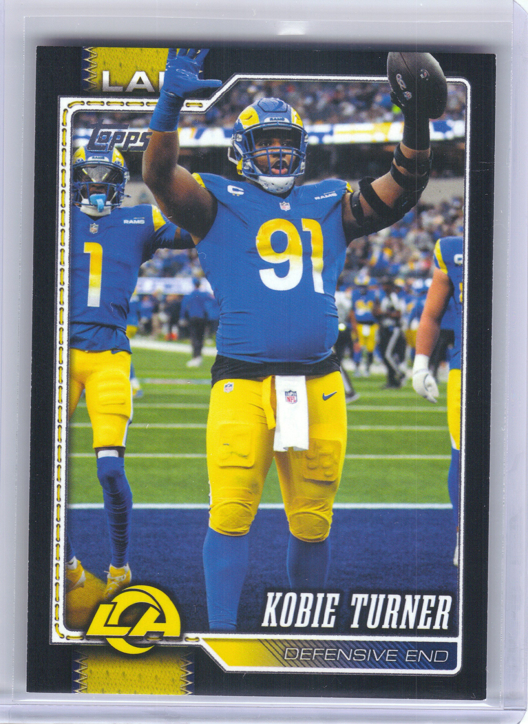2026 Topps Flagship #233 Kobie Turner Black #/70 Los Angeles Rams SN