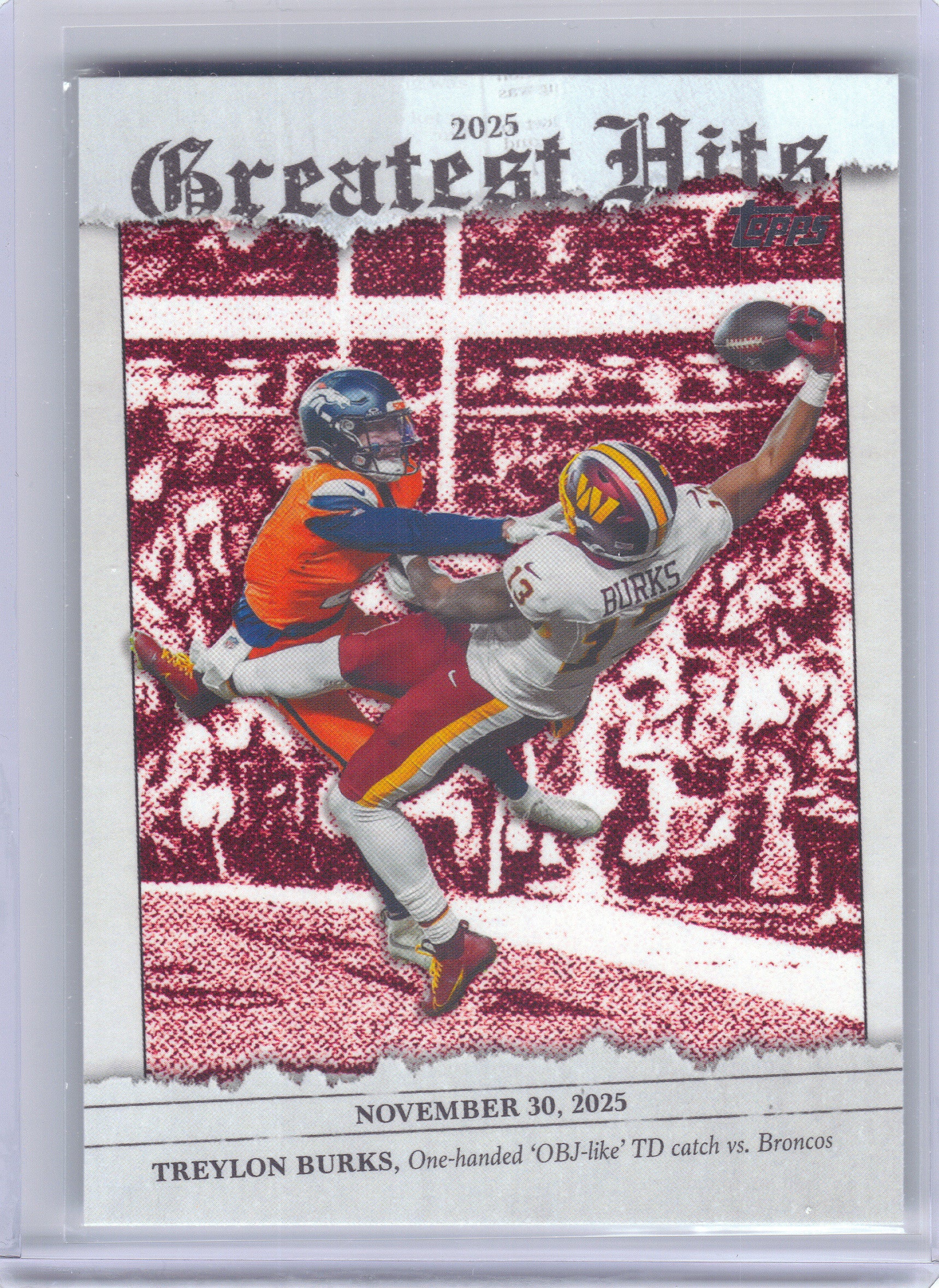 2026 Topps Flagship #25GH-TB Treylon Burks 2025 Greatest Hits Washington Commanders