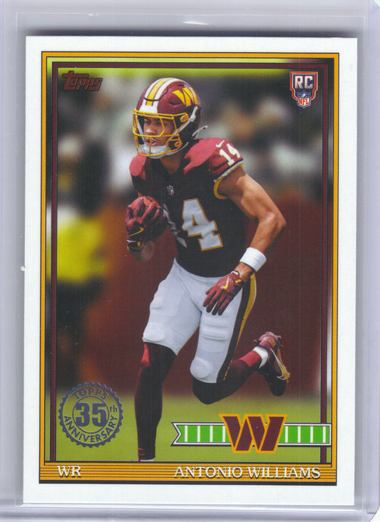 2026 Topps Flagship #91TR-28 Antonio Williams 1991 Topps Football Rookies Washington Commanders