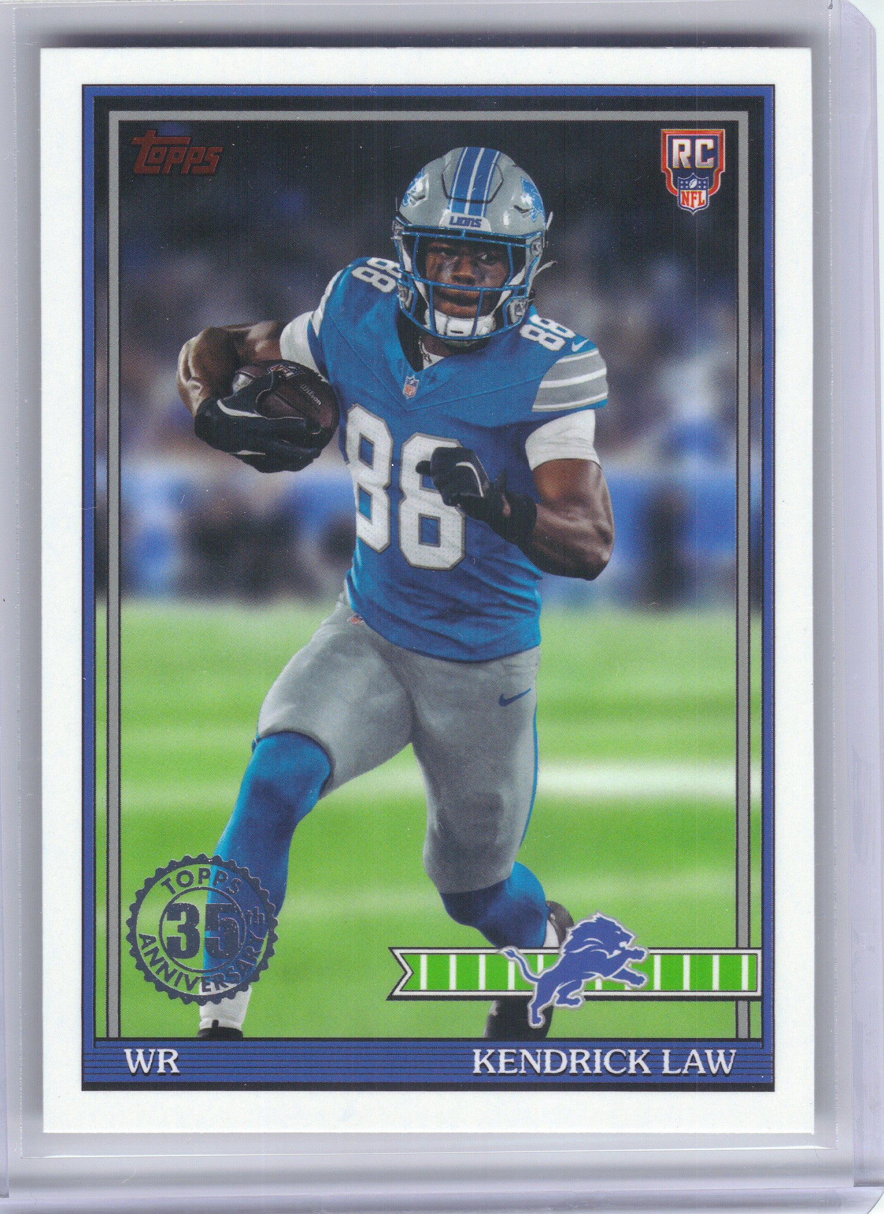 2026 Topps Flagship #91TR-42 Kendrick Law 1991 Topps Football Rookies Detroit Lions