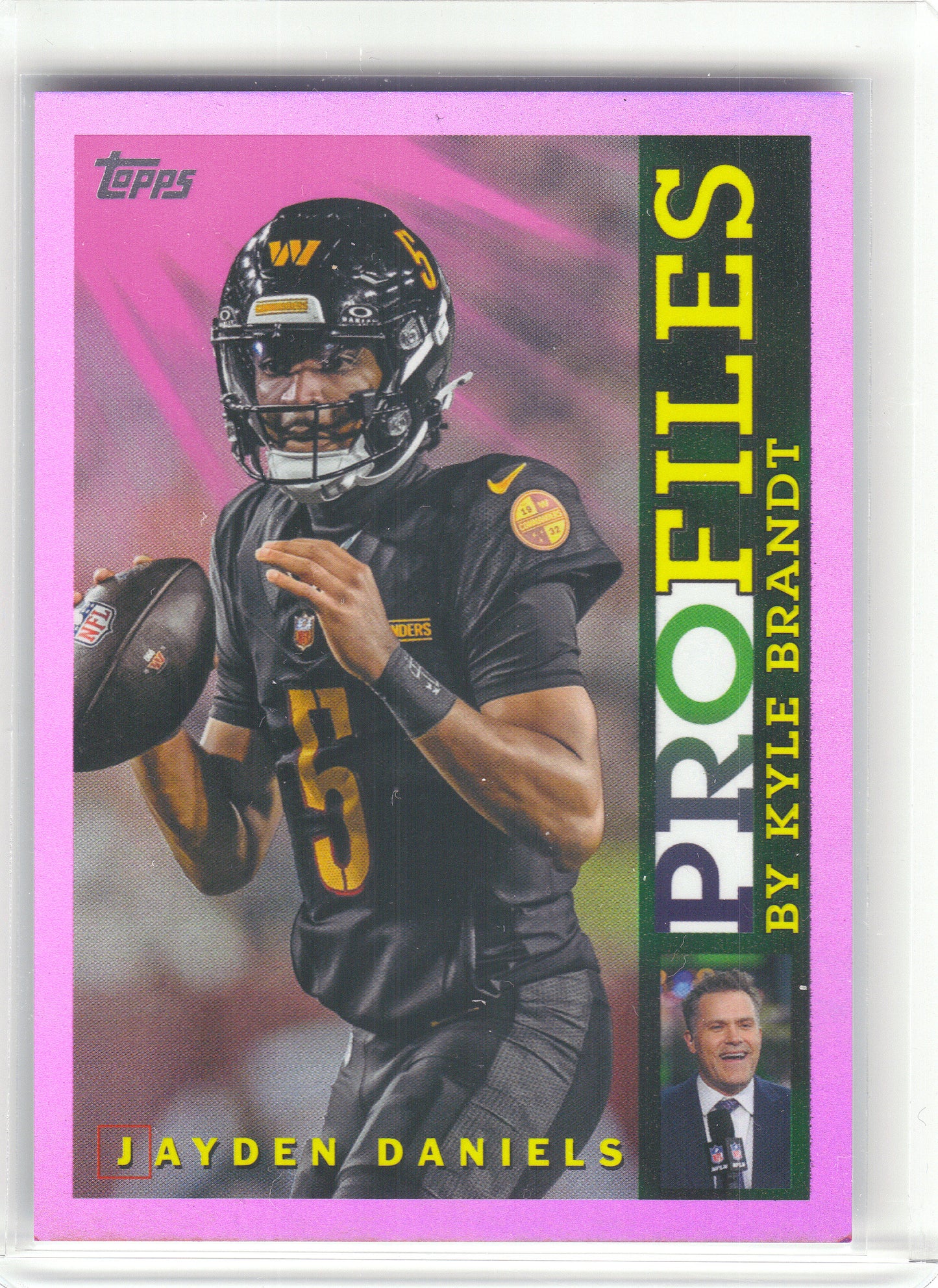 2026 Topps Flagship #TP-18 Jayden Daniels Topps Profiles Pink Washington Commanders