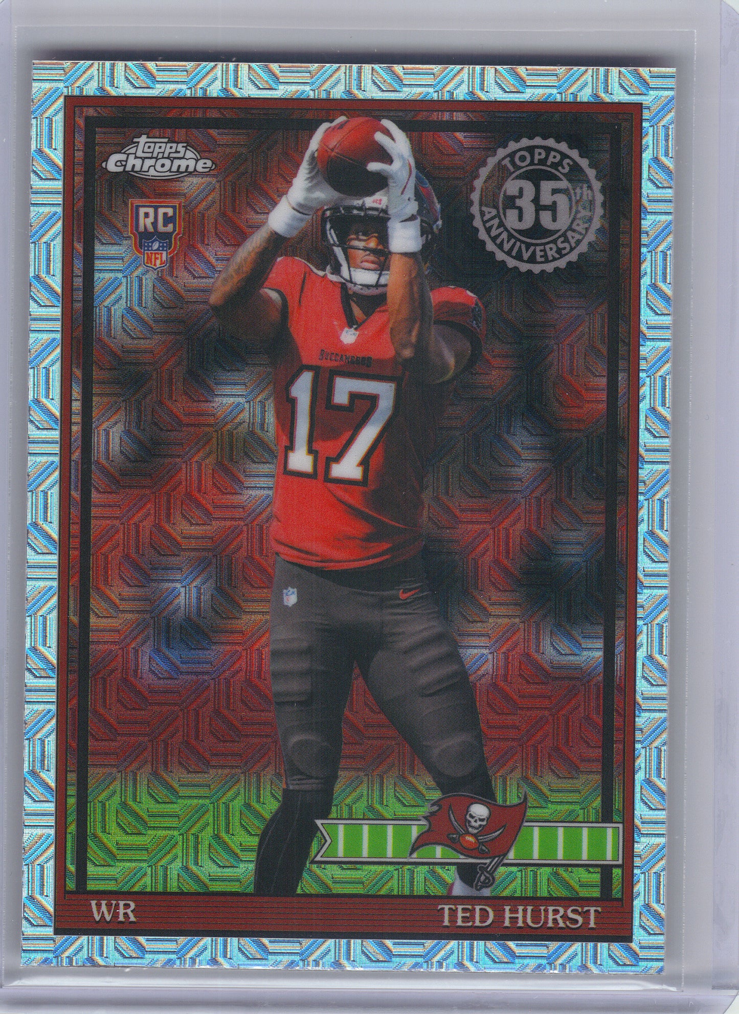 2026 Topps Flagship #91TRC-35 Ted Hurst 1991 Topps Football Rookies Chrome Tampa Bay Buccaneers
