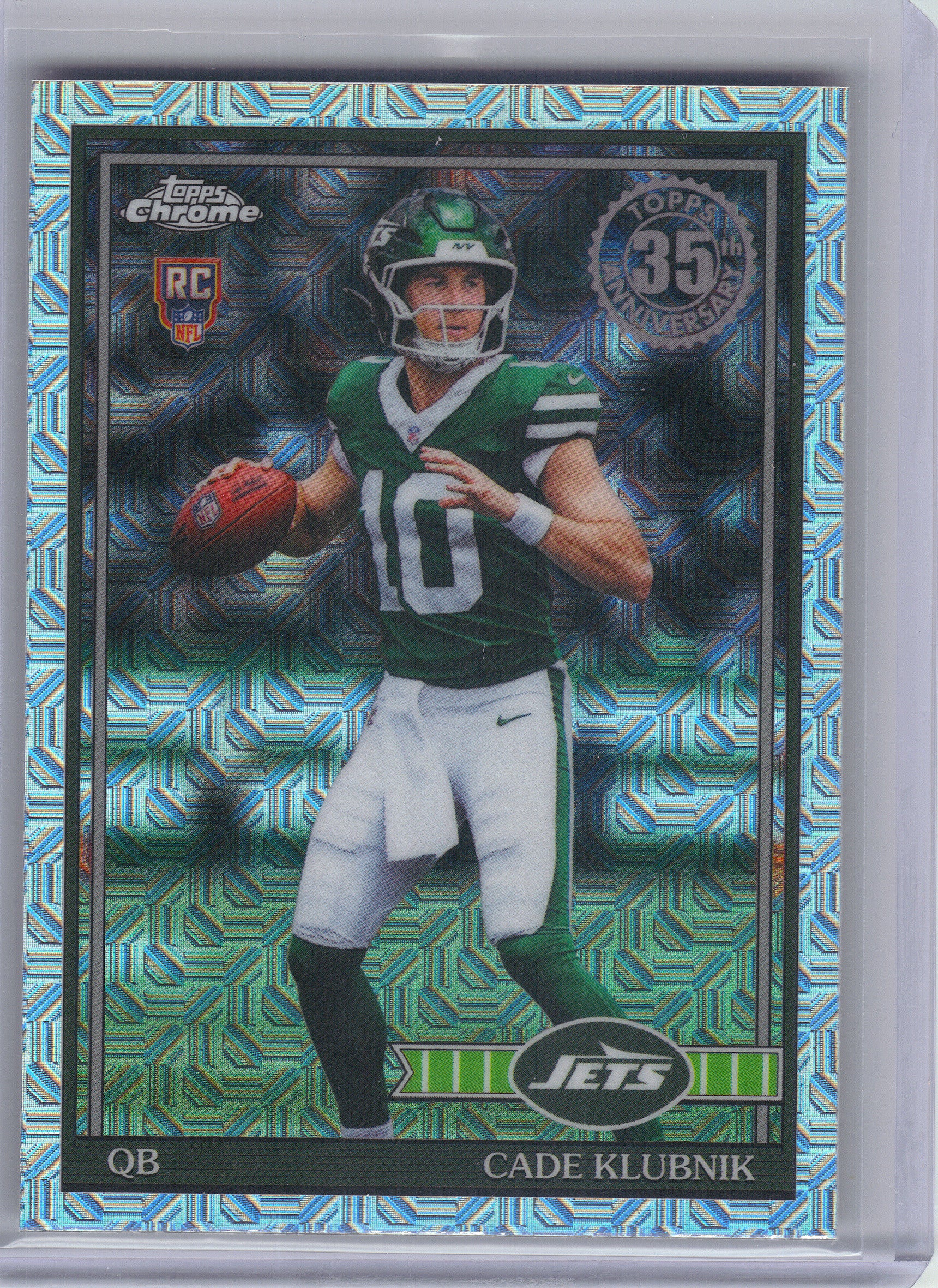 2026 Topps Flagship #91TRC-38 Kenyon Sadiq 1991 Topps Football Rookies Chrome New York Jets