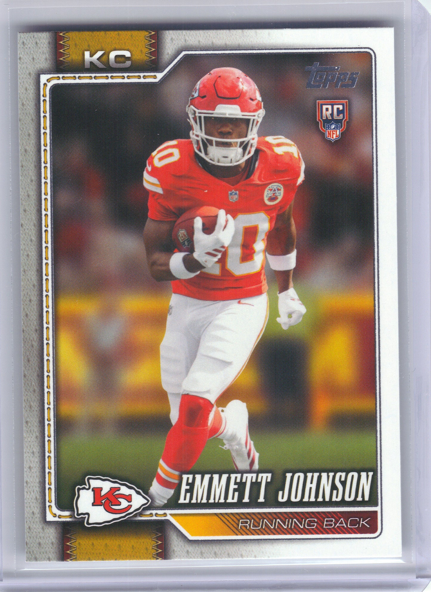 2026 Topps Flagship #313 Emmett Johnson Kansas City Chiefs RC