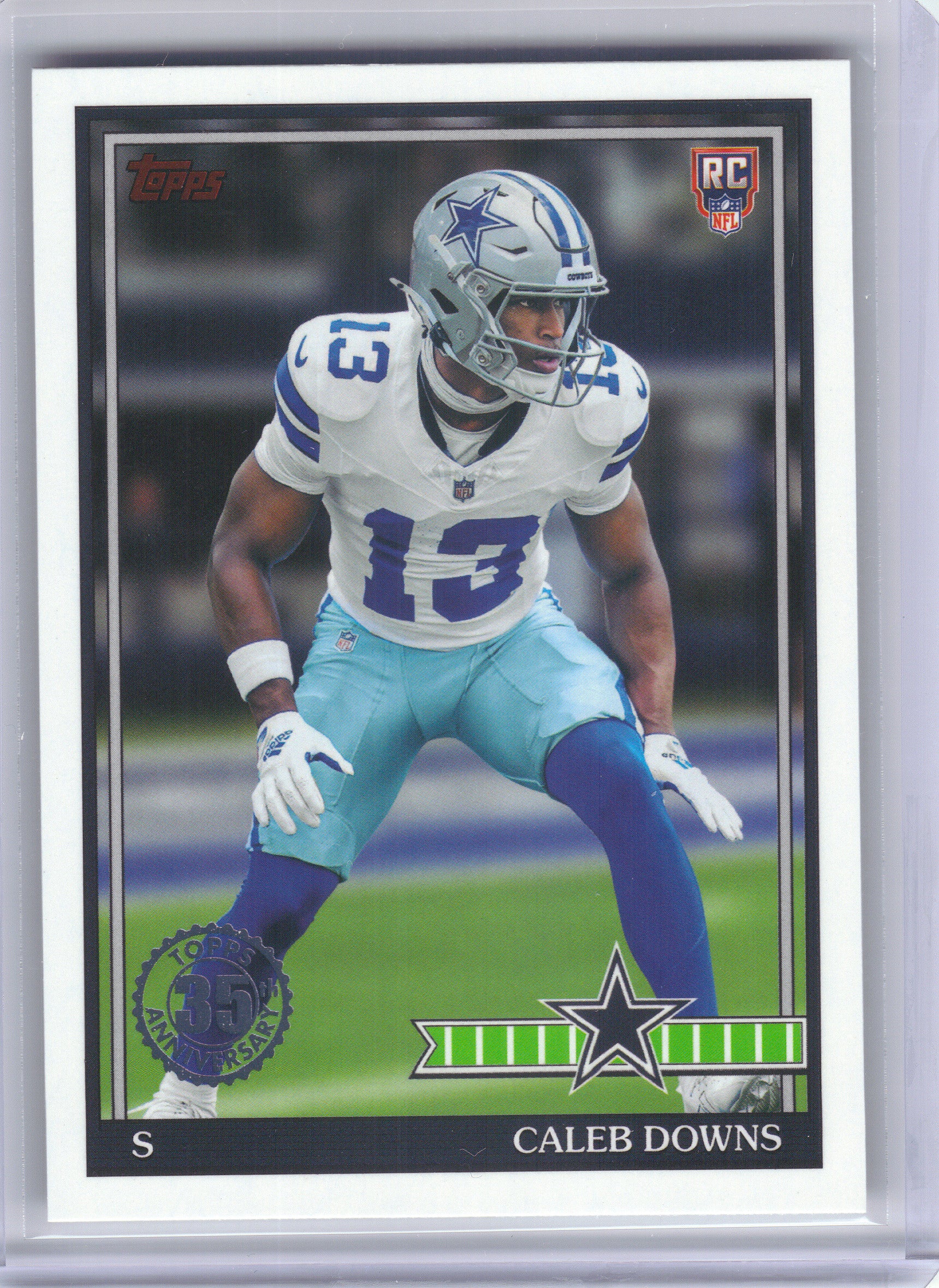 2026 Topps Flagship #91TR-49 Caleb Downs 1991 Topps Football Rookies Dallas Cowboys