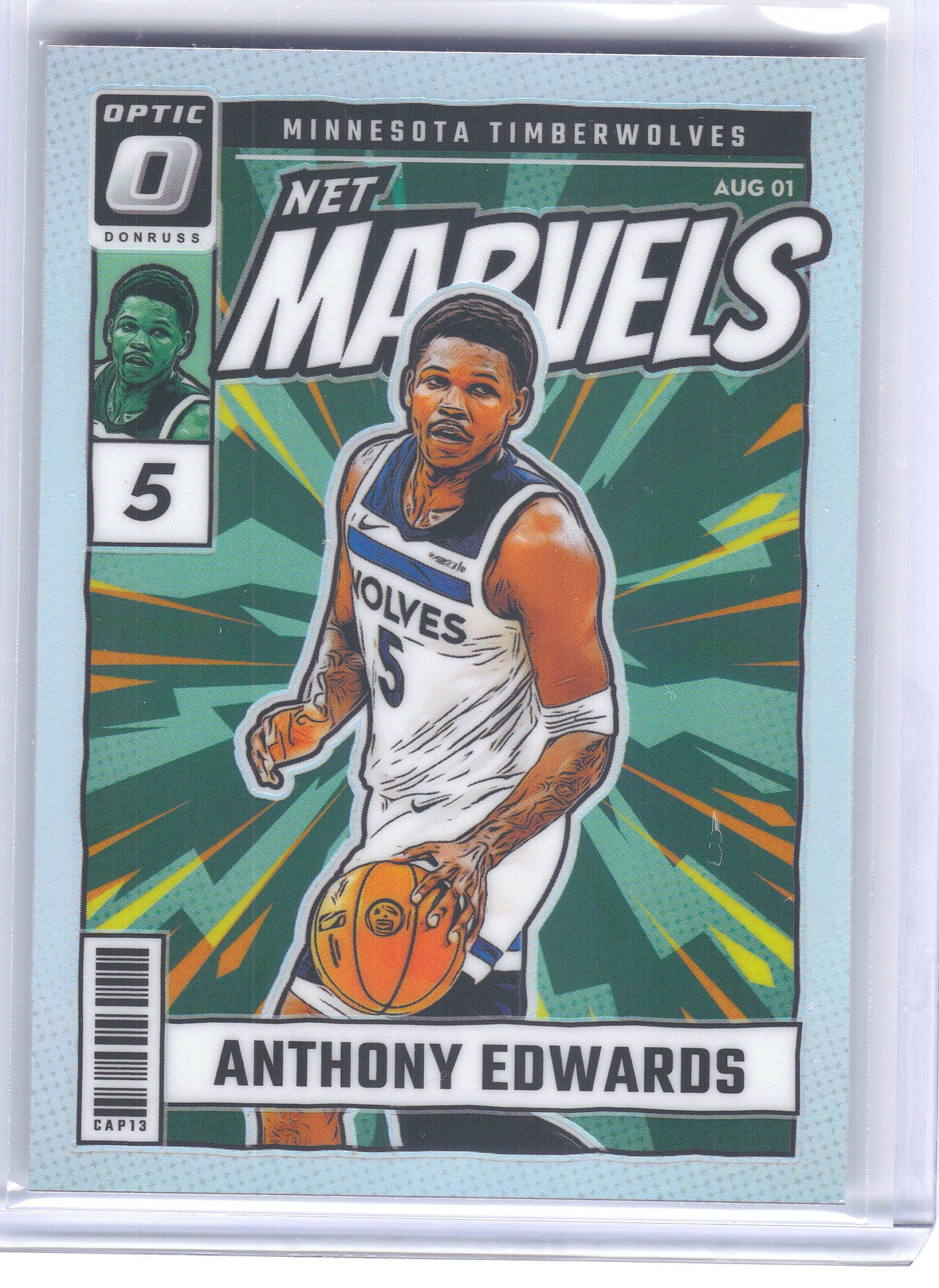 2024-25 Donruss Optic #3 Anthony Edwards Net Marvels Holo Minnesota Timberwolves
