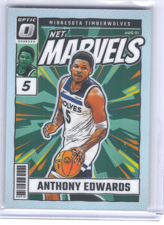 2024-25 Donruss Optic #3 Anthony Edwards Net Marvels Holo Minnesota Timberwolves