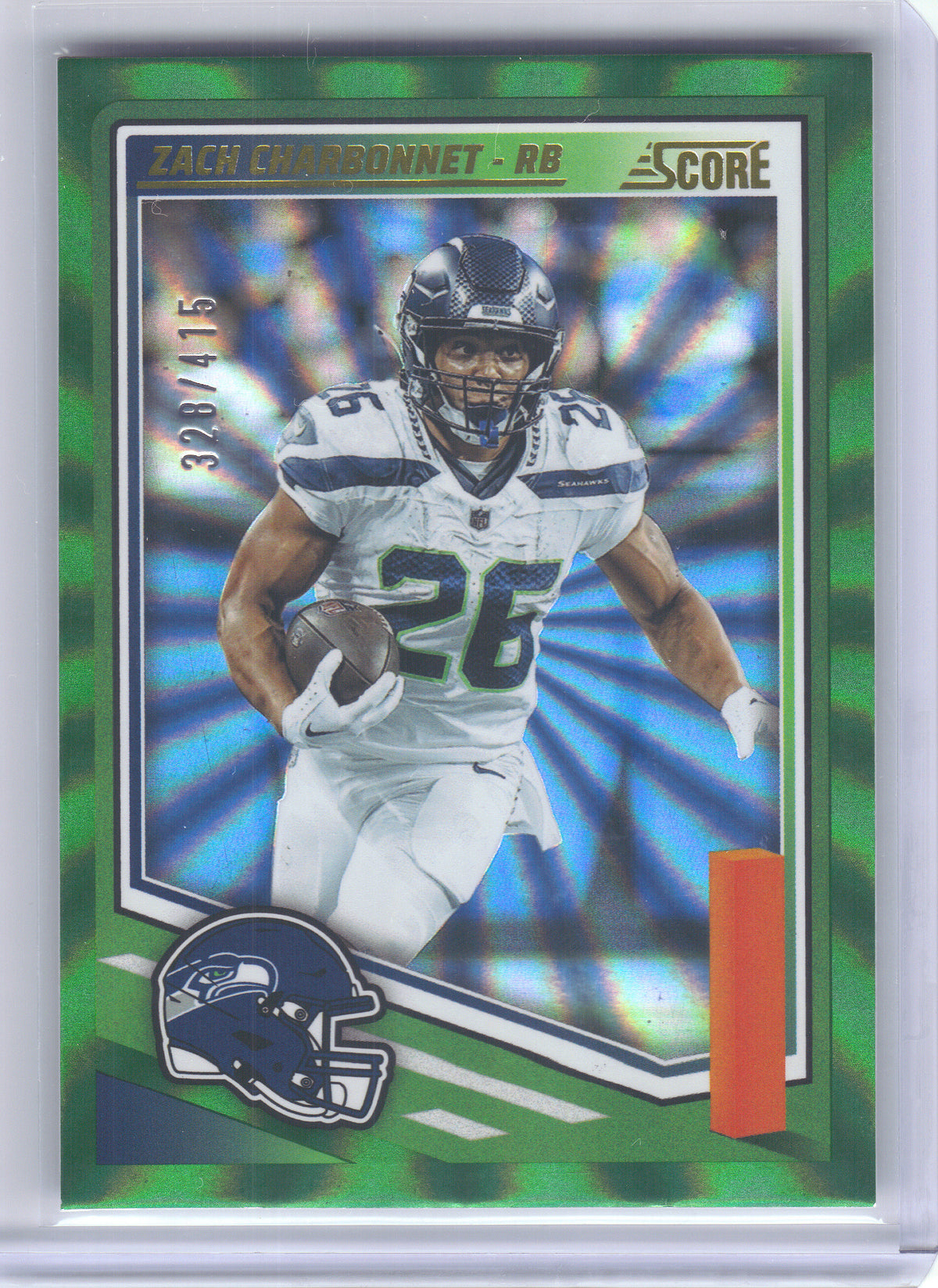 2025 Score #247 Zach Charbonnet Spokes #/415 Seattle Seahawks SN