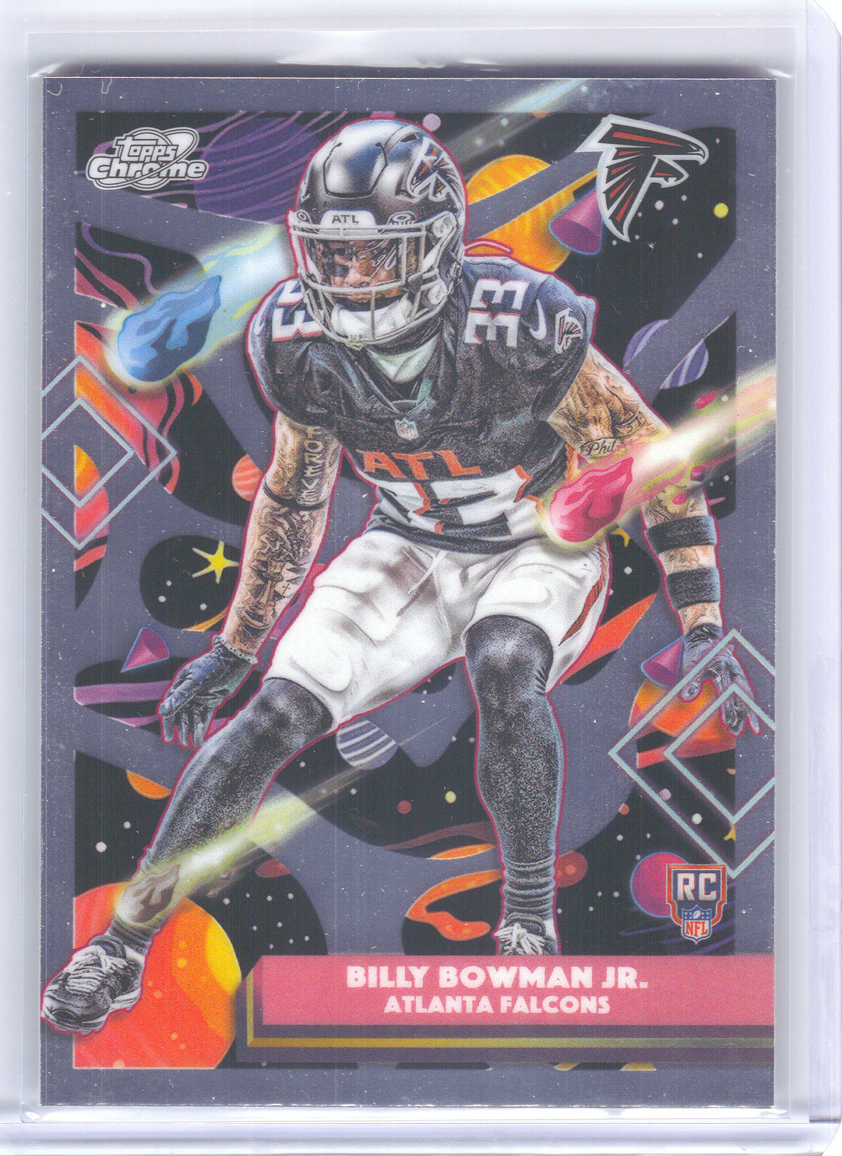 2025 Topps Chrome Cosmic #105 Billy Bowman Jr. Atlanta Falcons RC