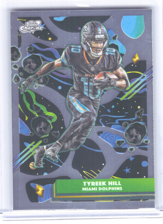 2025 Topps Chrome Cosmic #62 Tyreek Hill Miami Dolphins