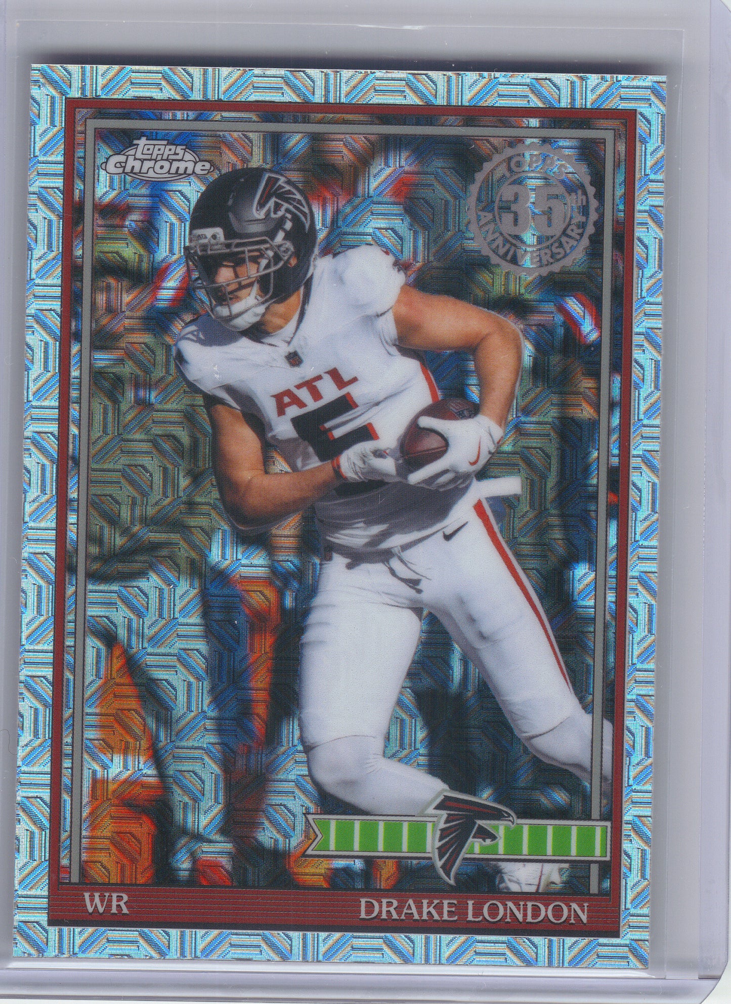 2026 Topps Flagship #91TC-5 Drake London 1991 Topps Football Chrome Atlanta Falcons