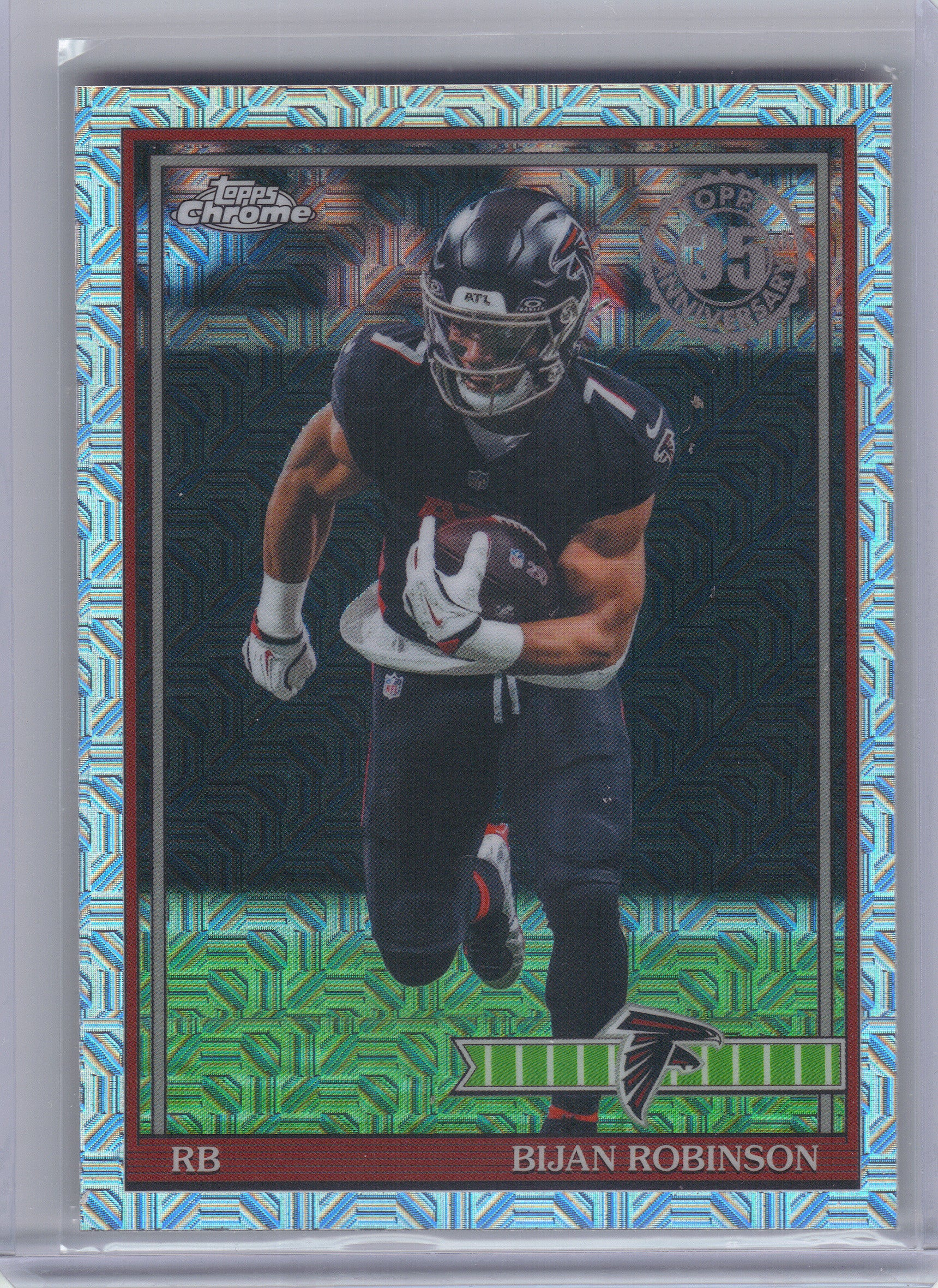 2026 Topps Flagship #91TC-6 Bijan Robinson 1991 Topps Football Chrome Atlanta Falcons