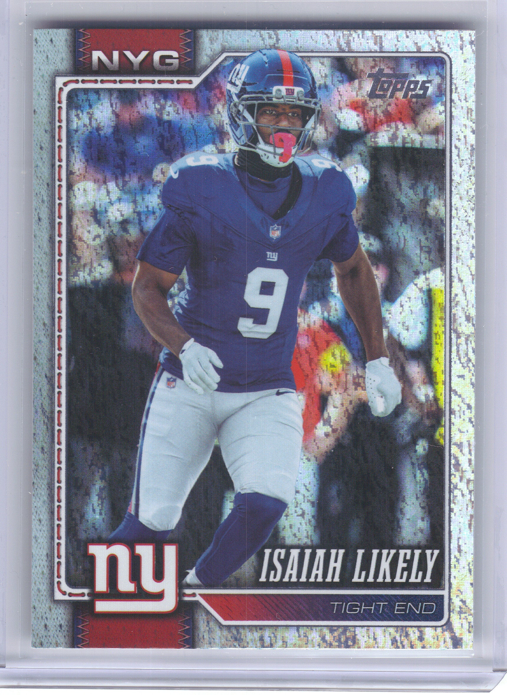 2026 Topps Flagship #206 Isaiah Likely Diamante Foil New York Giants