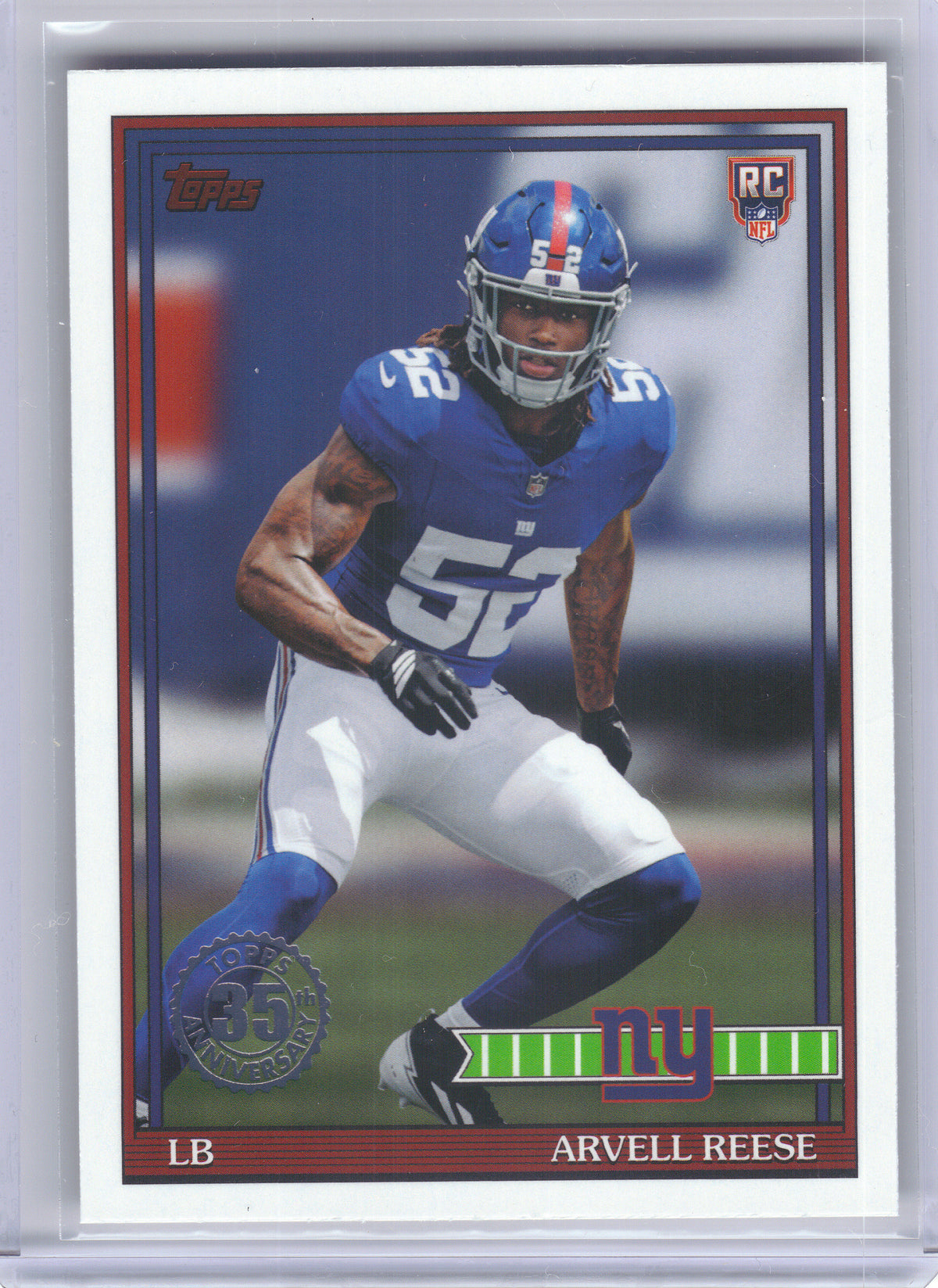 2026 Topps Flagship #91TR-46 Arvell Reese 1991 Topps Football Rookies New York Giants